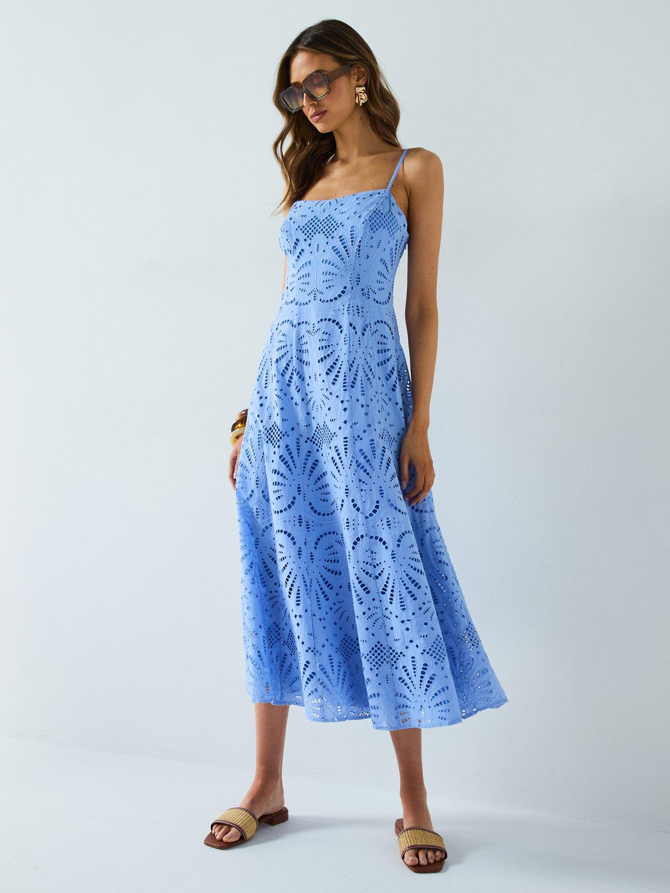 ice blue semi formal dress Forever New Blue Chambray Dress 10 main image 0