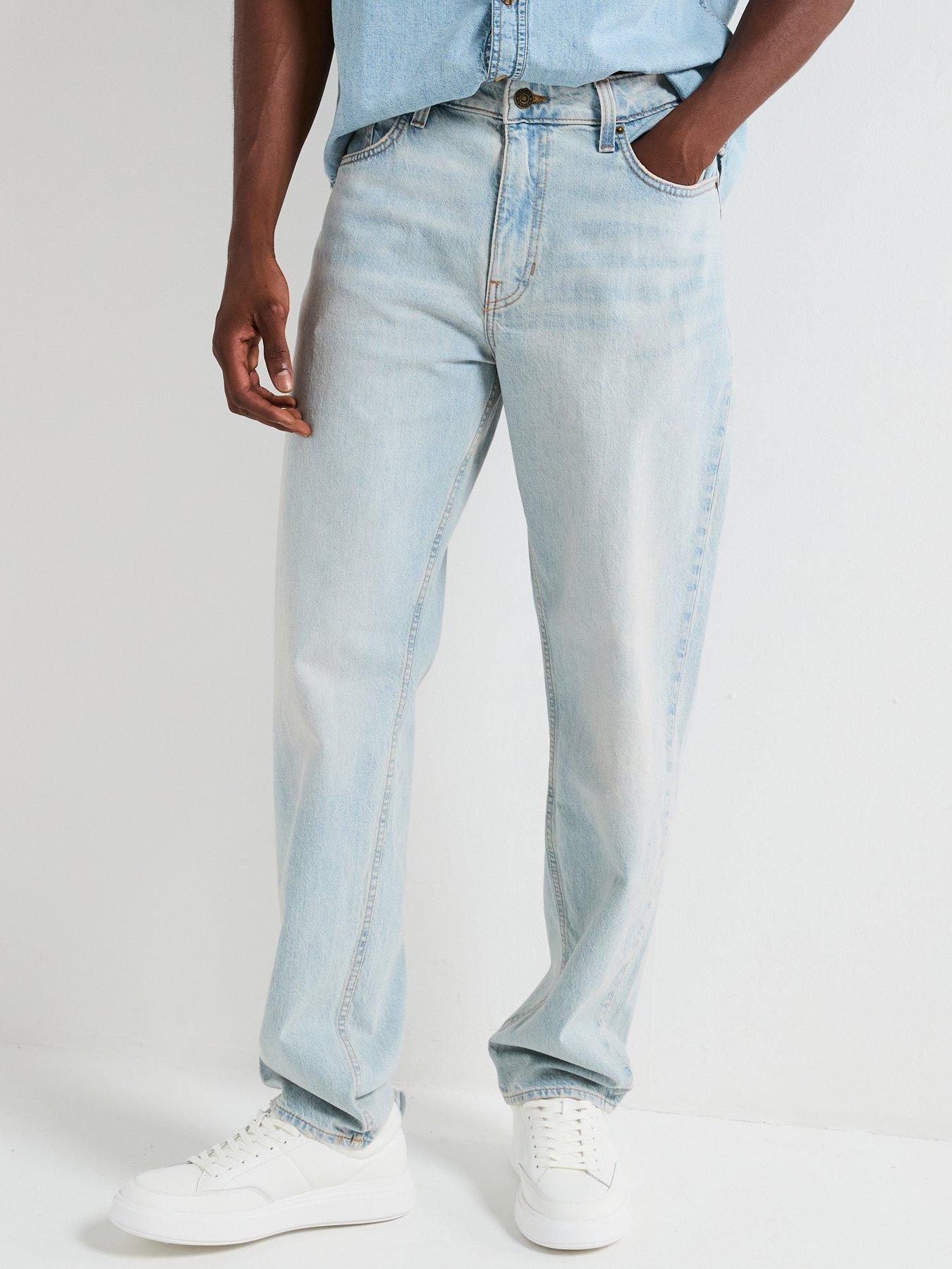 undefined Jeans G15 Relaxed Taper Fit Jeans- Light Blue
