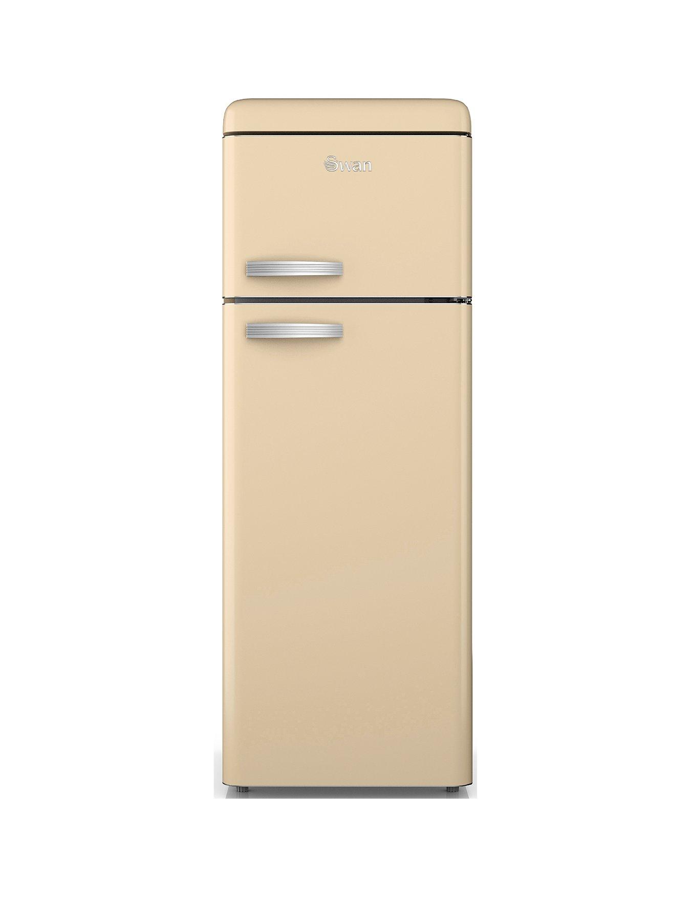 swan-sr11010cne-retro-cream-top-mounted-fridge-freezer-208l