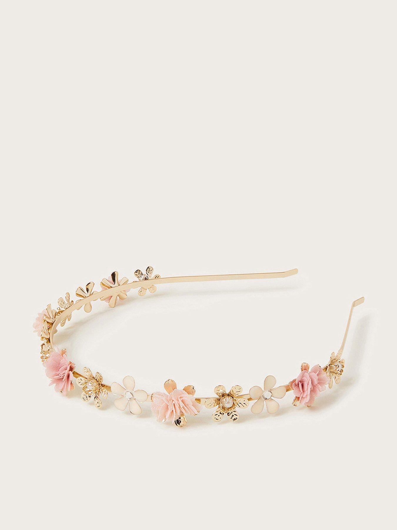 undefined Girls Pretty Bridesmaid Headband - Pink