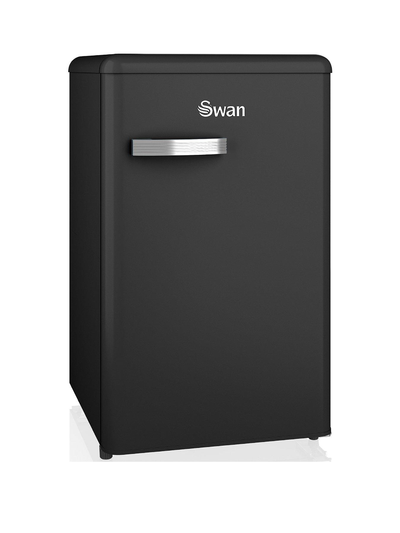 Swan SR11035BNE Retro Black Undercounter Fridge 90L