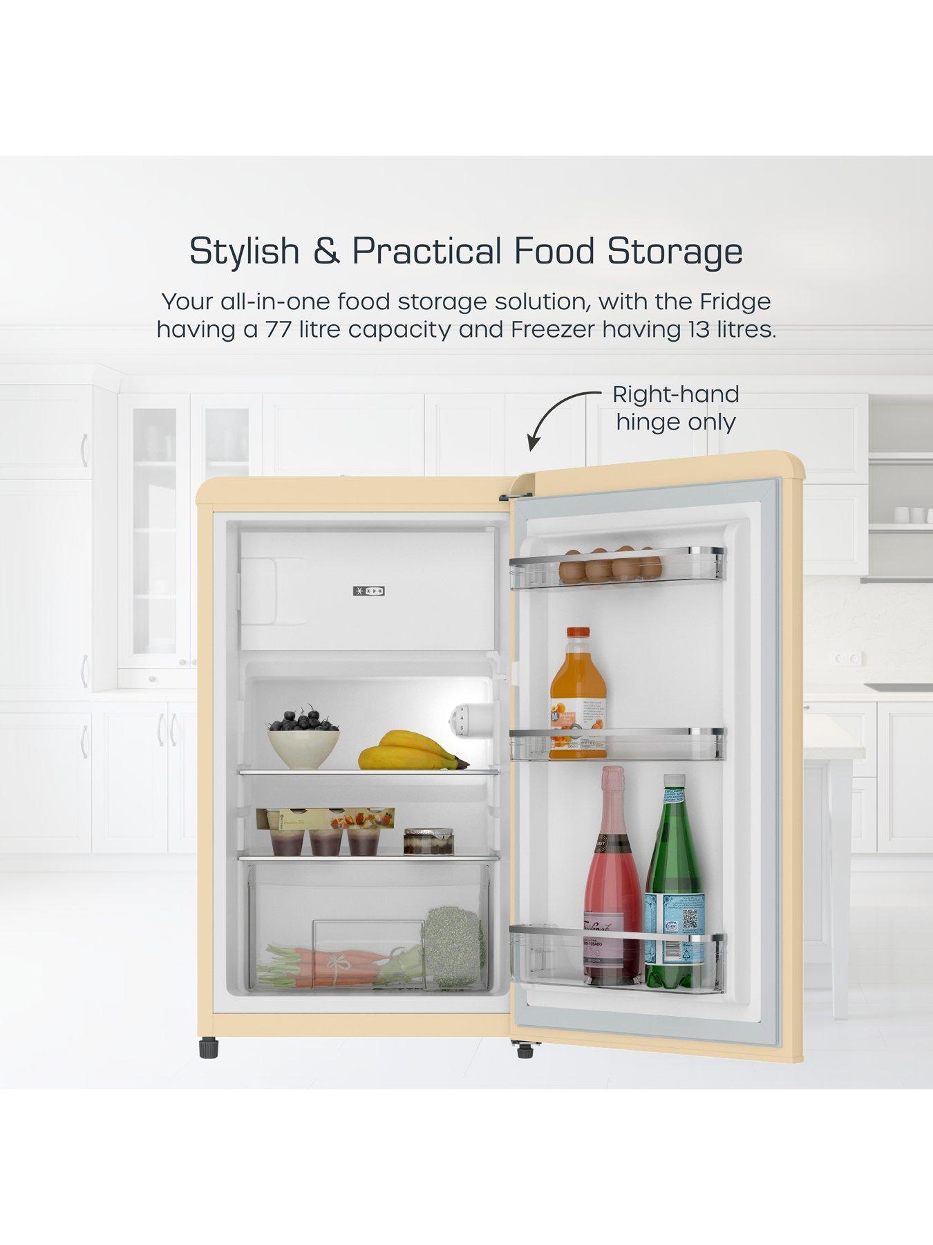  image of swan-sr11035cne-retro-cream-undercounter-fridge-90l