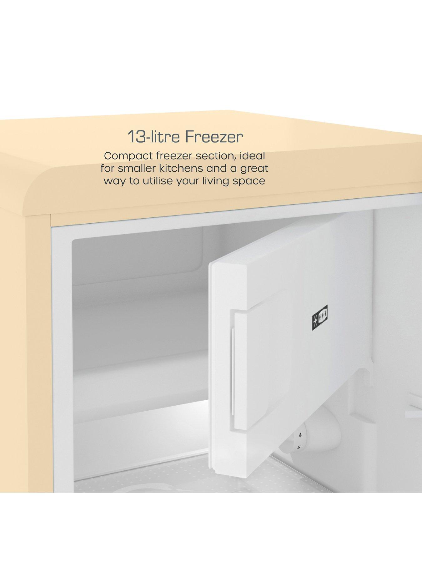  image of swan-sr11035cne-retro-cream-undercounter-fridge-90l
