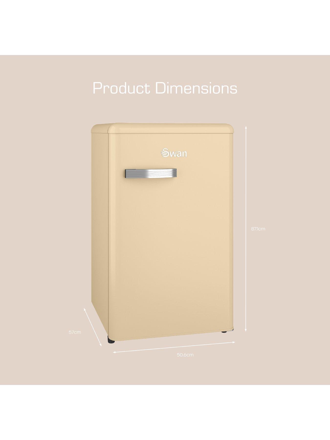  image of swan-sr11035cne-retro-cream-undercounter-fridge-90l