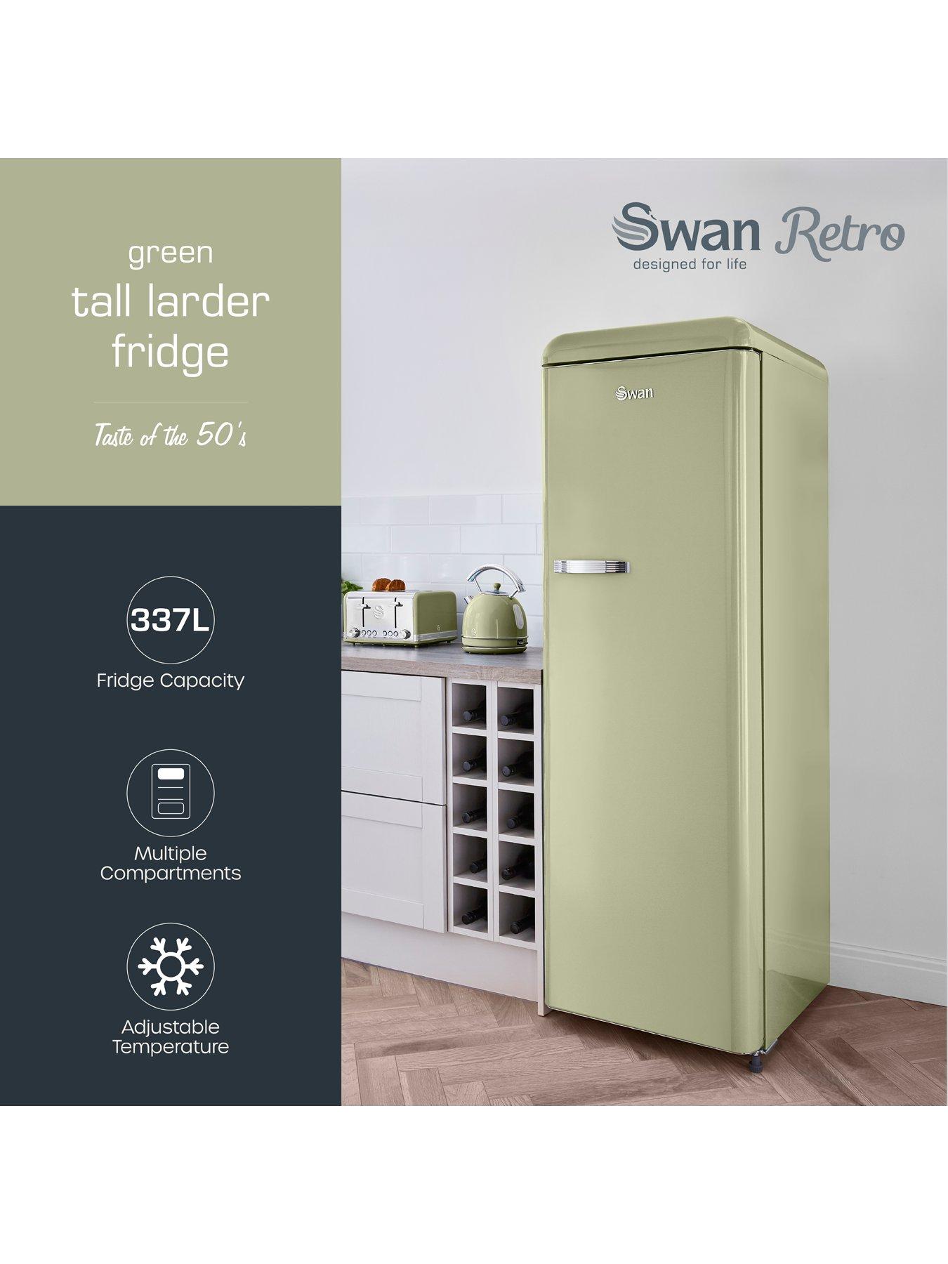 Image 2 of 7 of Swan SR11050GNE Retro Green Larder Fridge 337L