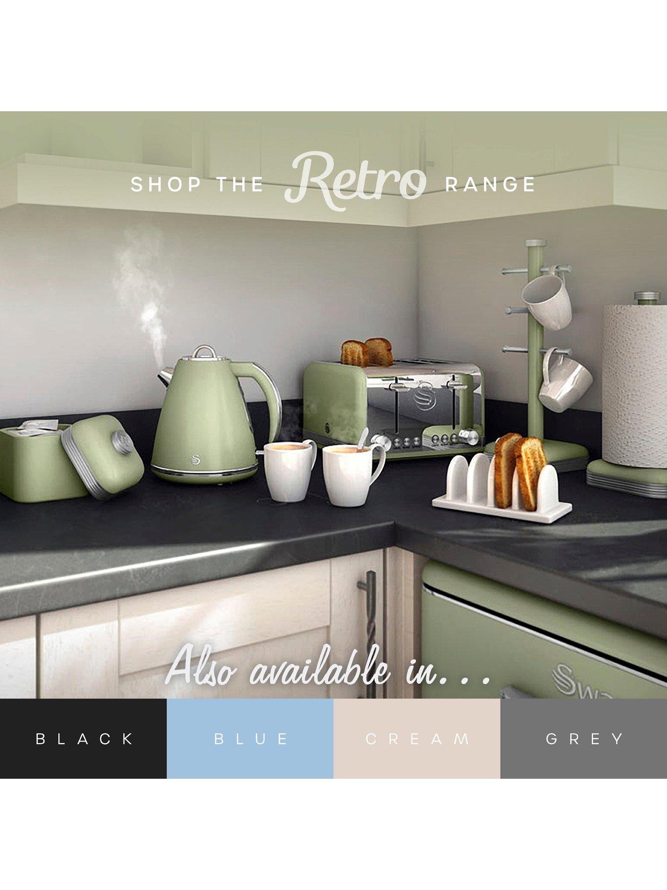 Image 7 of 7 of Swan SR11050GNE Retro Green Larder Fridge 337L
