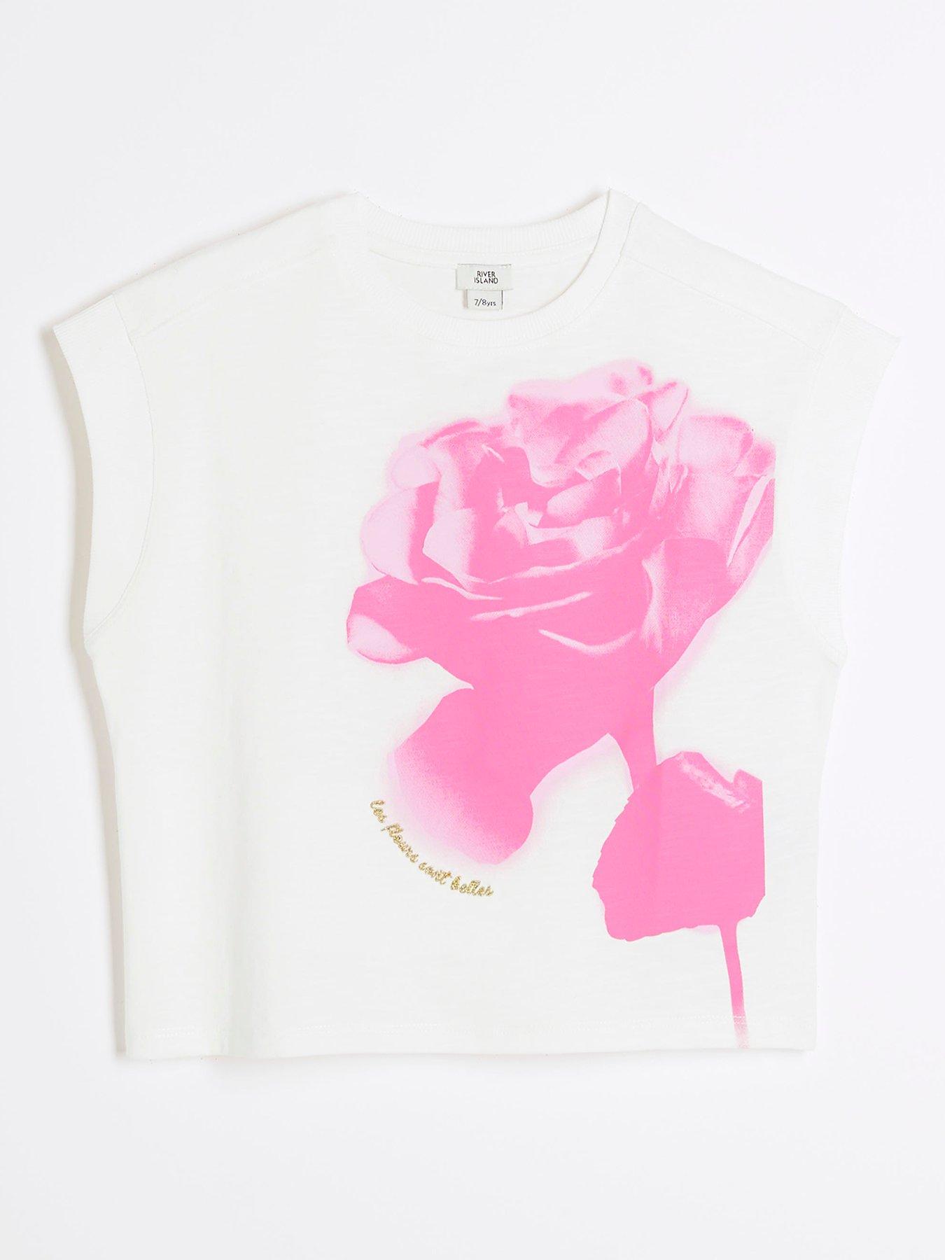 undefined Girls Rose T-shirt - White