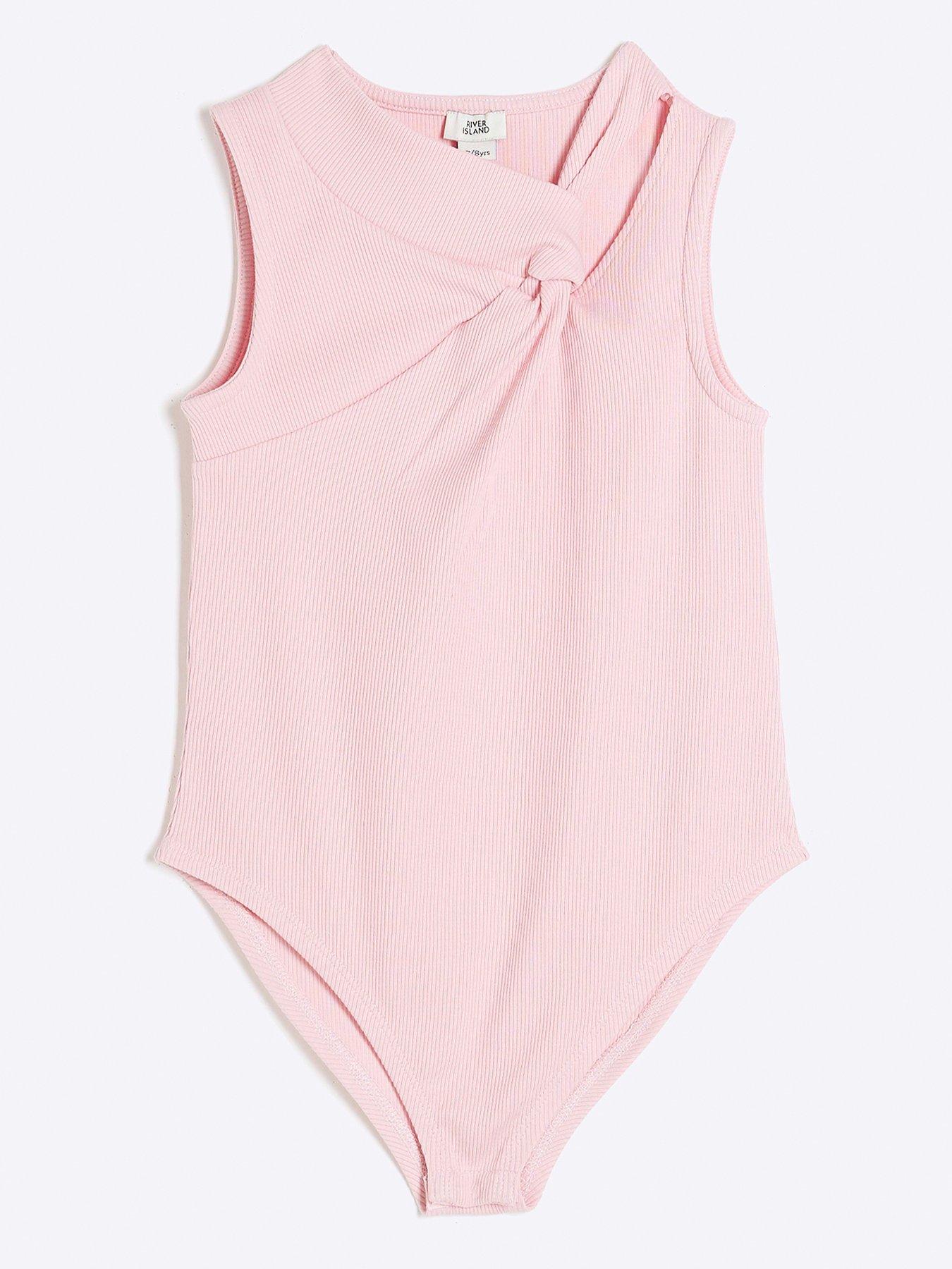 river-island-girls-ribbed-knot-bodysuit-pink