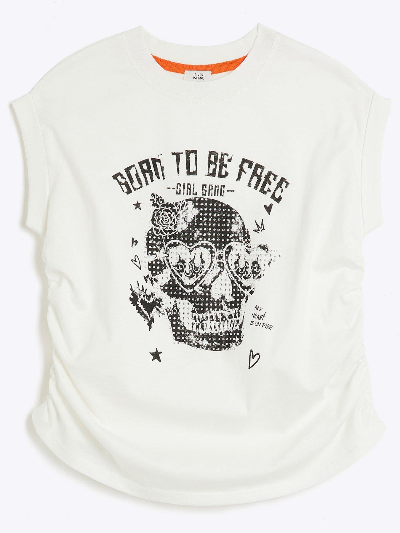 undefined Girls Skull T-Shirt - White