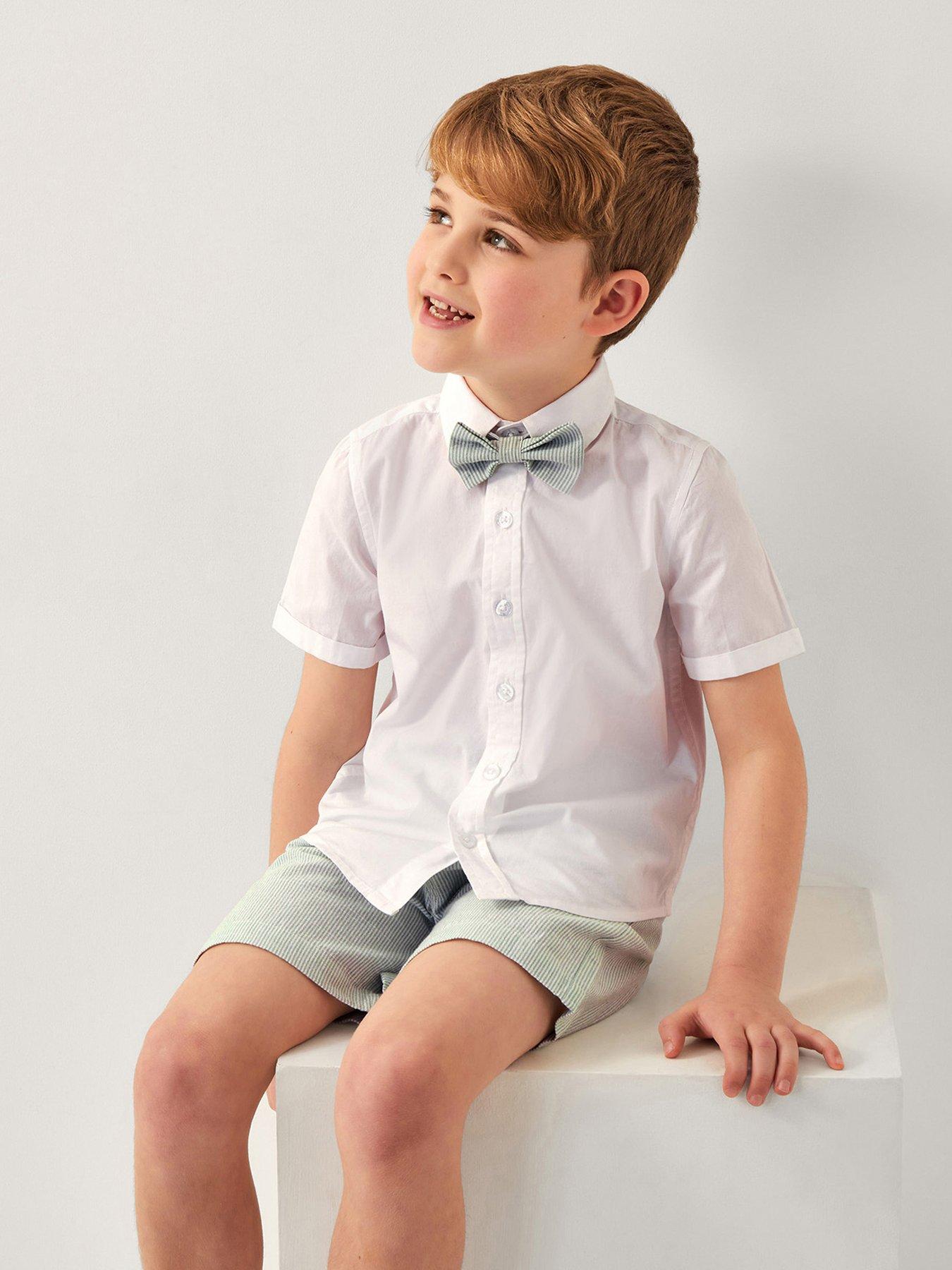 image of monsoon-boys-3-piece-shirt-set-with-stripe-green