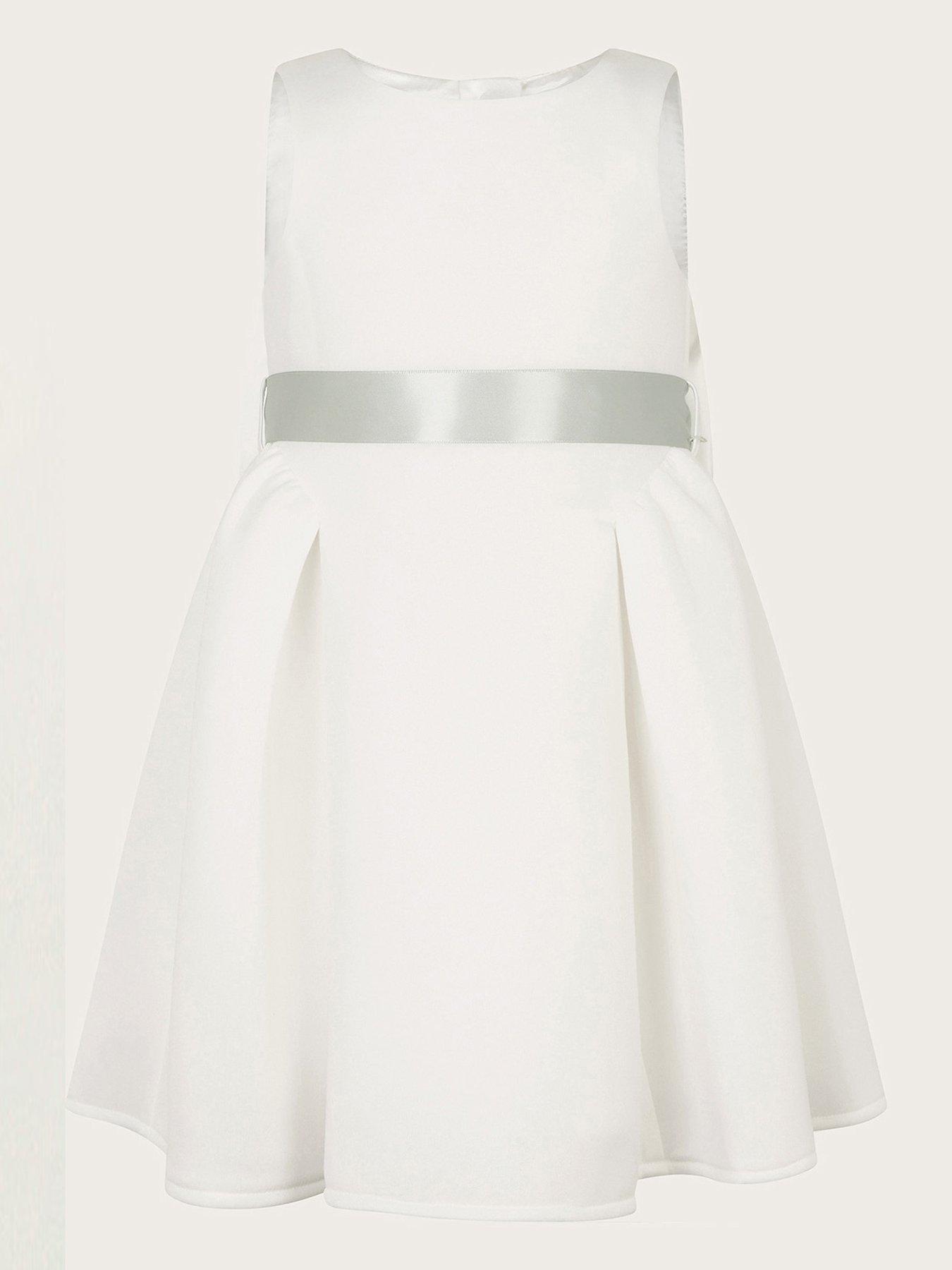 undefined Baby Girls Molly Scuba Bridesmaid Dress - Ivory