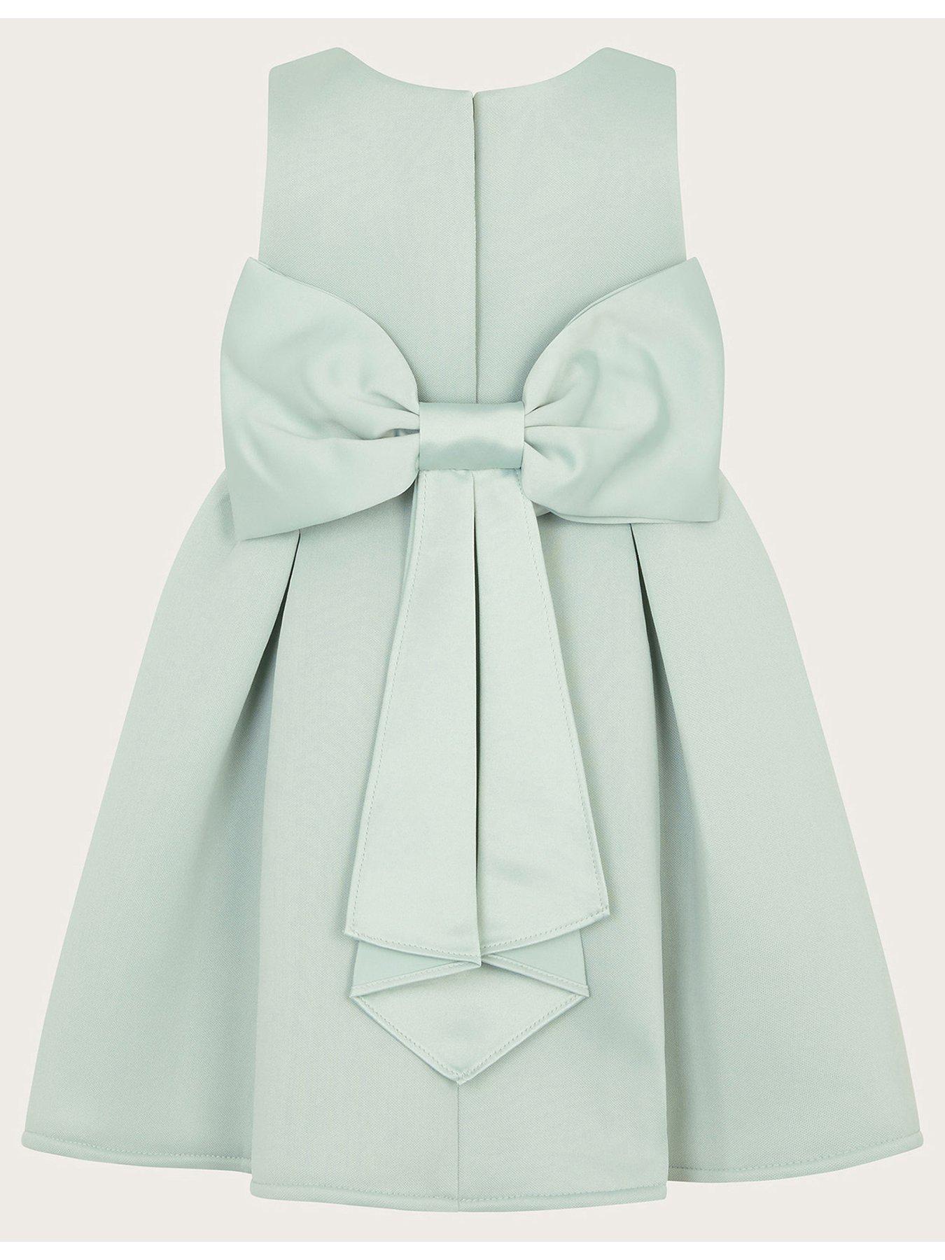  image of monsoon-baby-girls-molly-scuba-bridesmaid-dress-sage