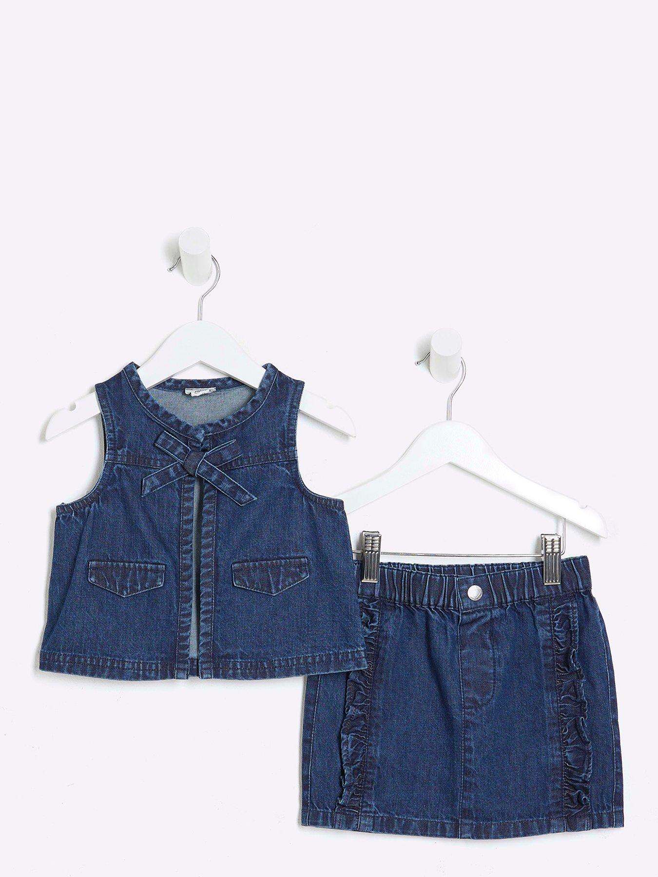 river-island-mini-mini-girls-denim-gilet-and-skirt-set-denim-blue