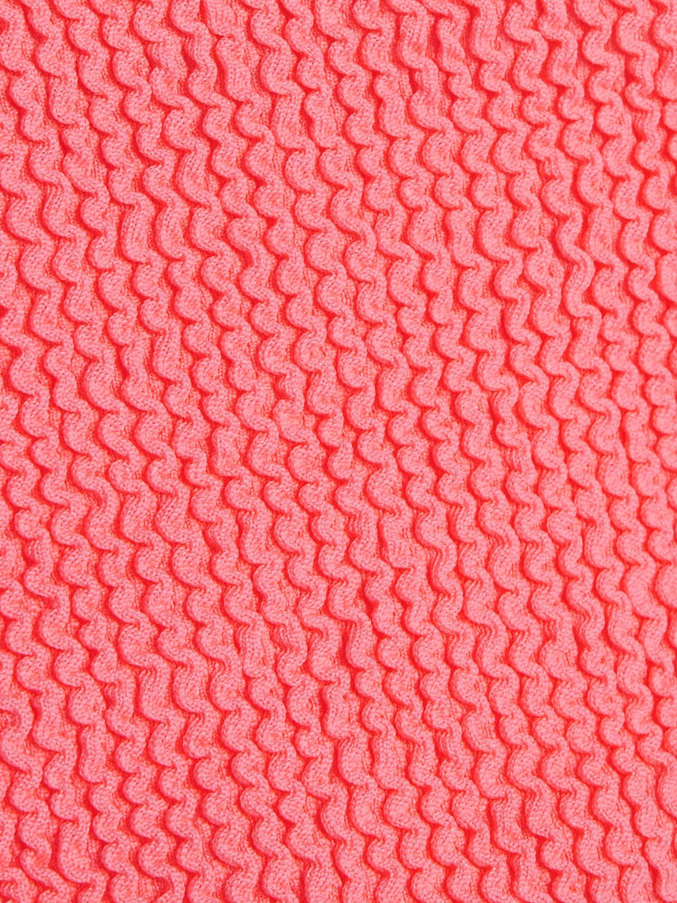  image of river-island-mini-mini-girls-textured-bikini-top-set-orange