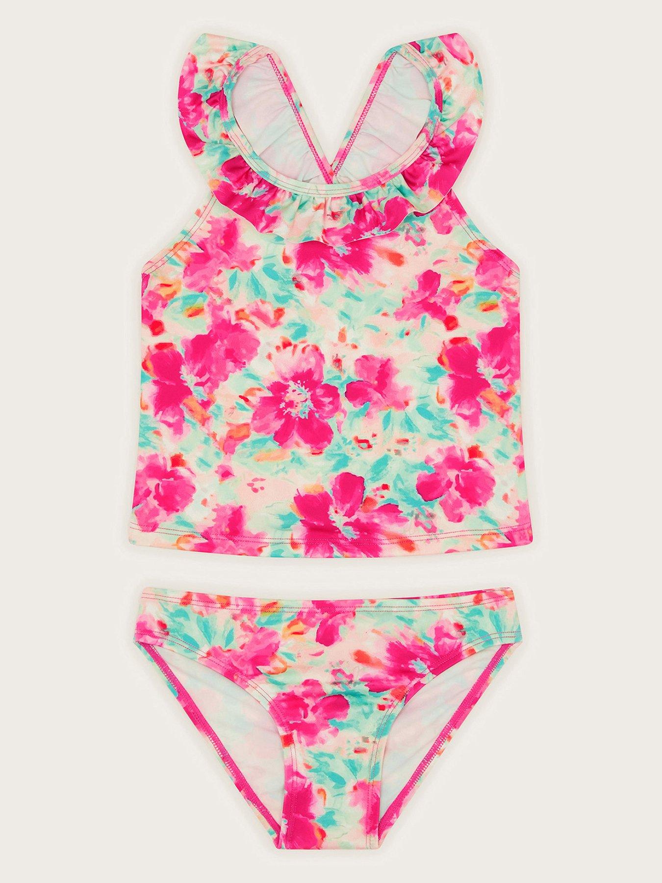 undefined Girls Tropical Floral Tankini - Multi