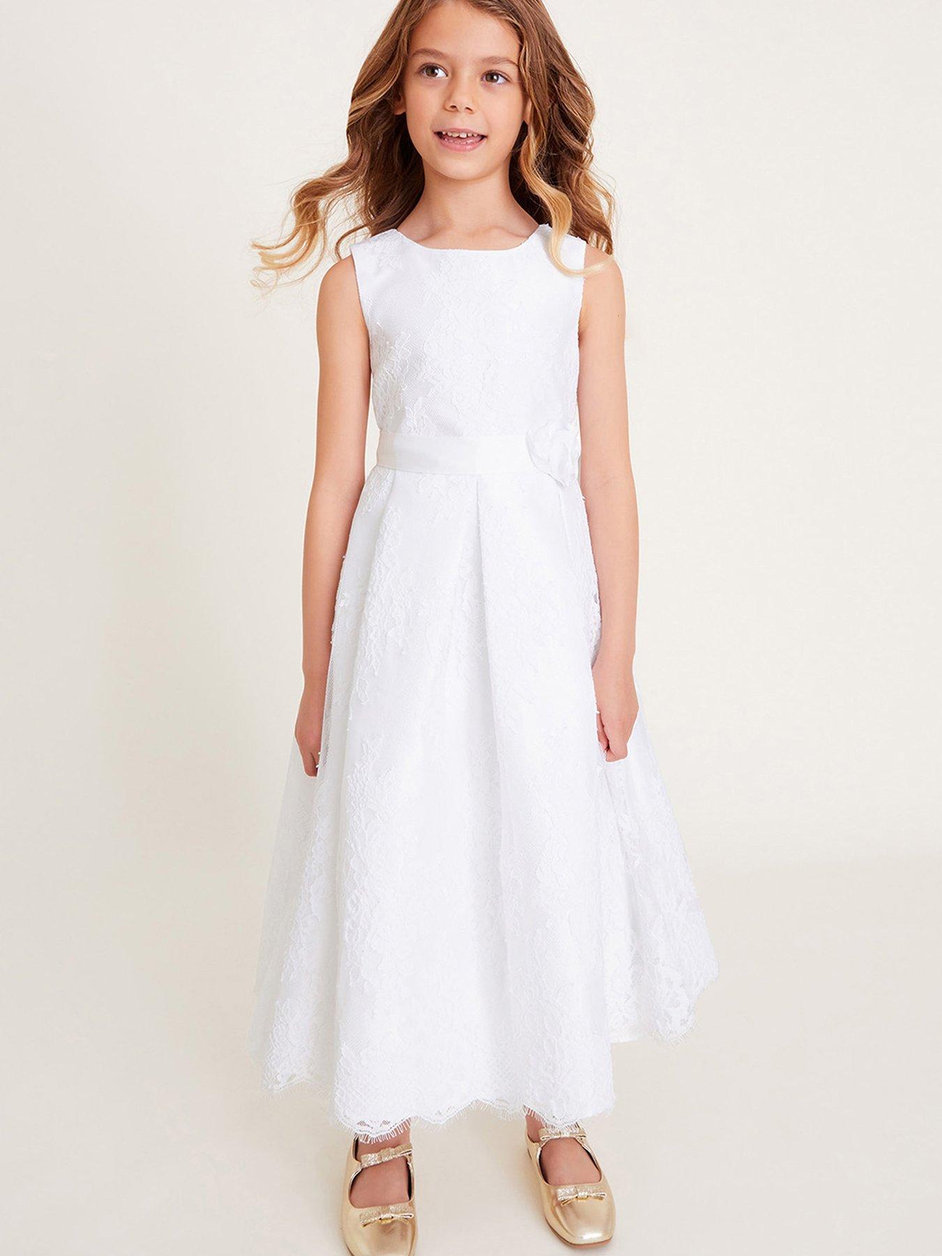  image of monsoon-girls-lola-lace-communion-maxi-dress-white
