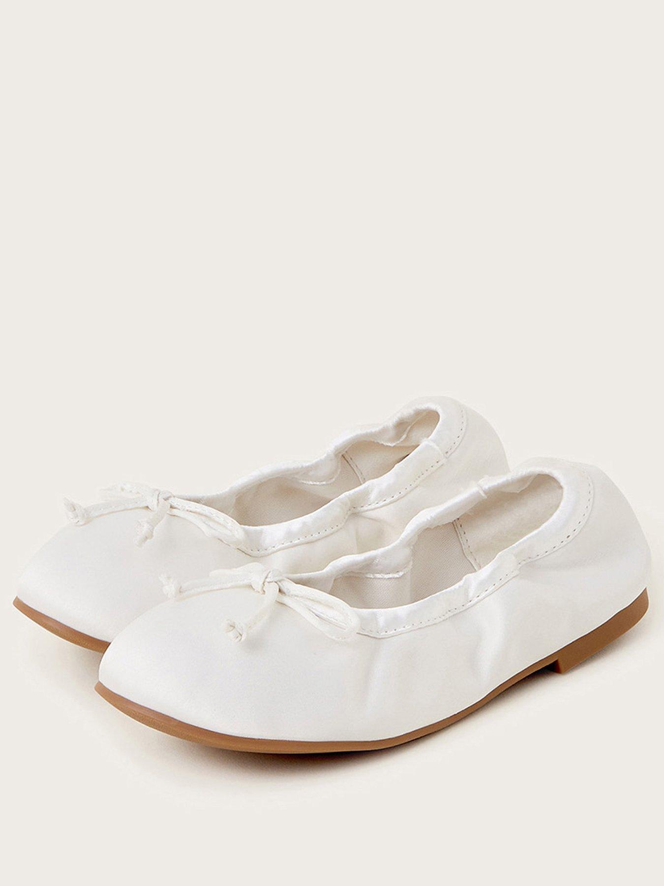 image of monsoon-girls-foldable-satin-ballerina-flats-ivory