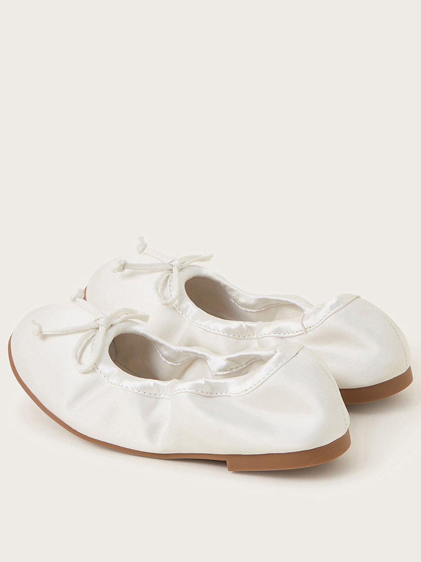  image of monsoon-girls-foldable-satin-ballerina-flats-ivory