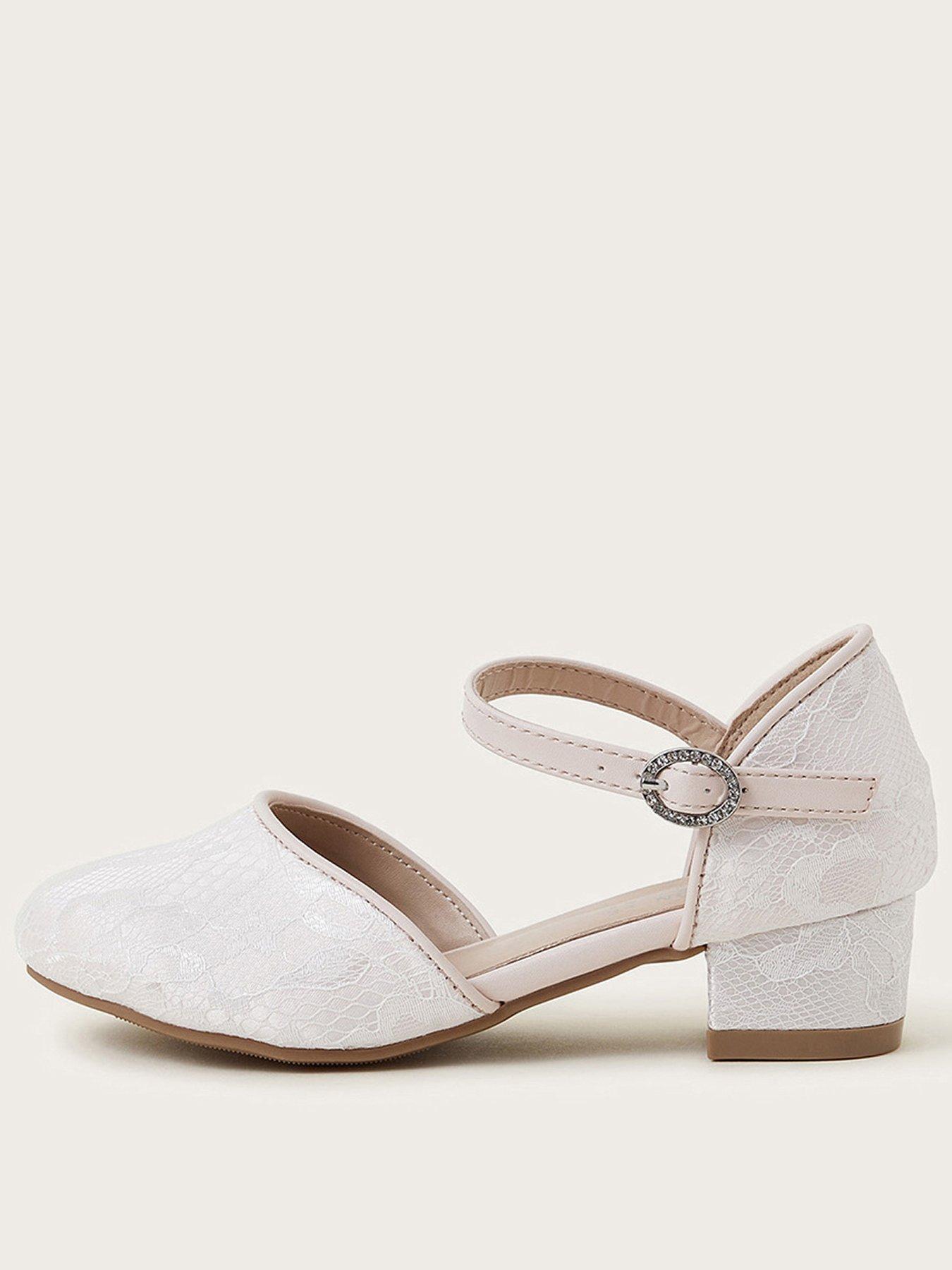 undefined Girls Lacey Bow Party Heels - Pink