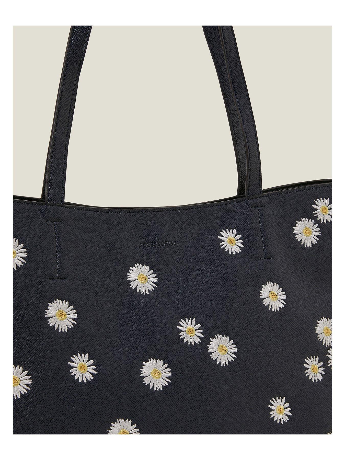  image of accessorize-daisy-tote-bag-navy