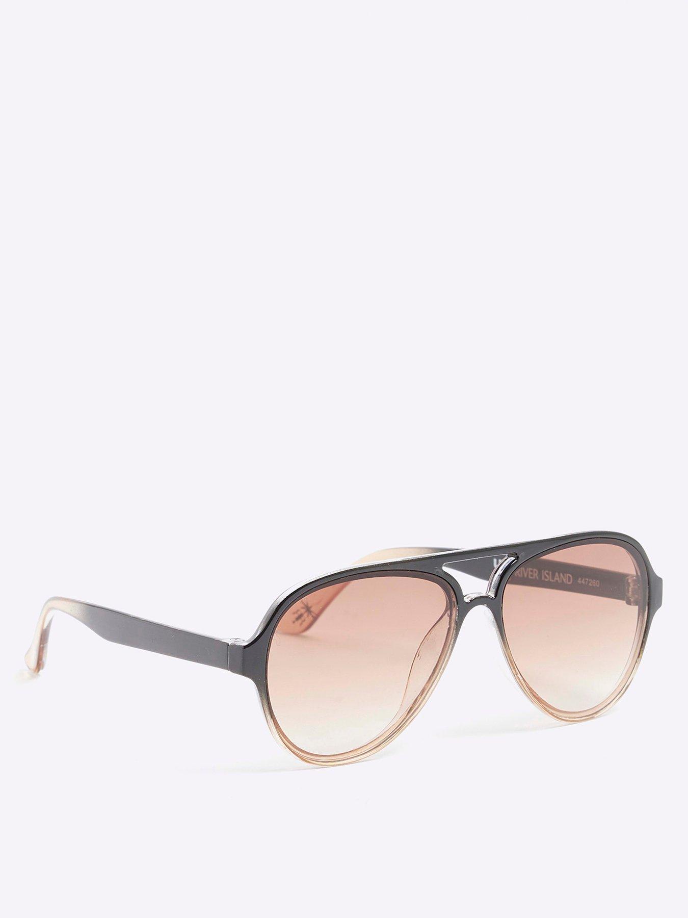  image of river-island-boys-ombre-aviator-sunglasses-black