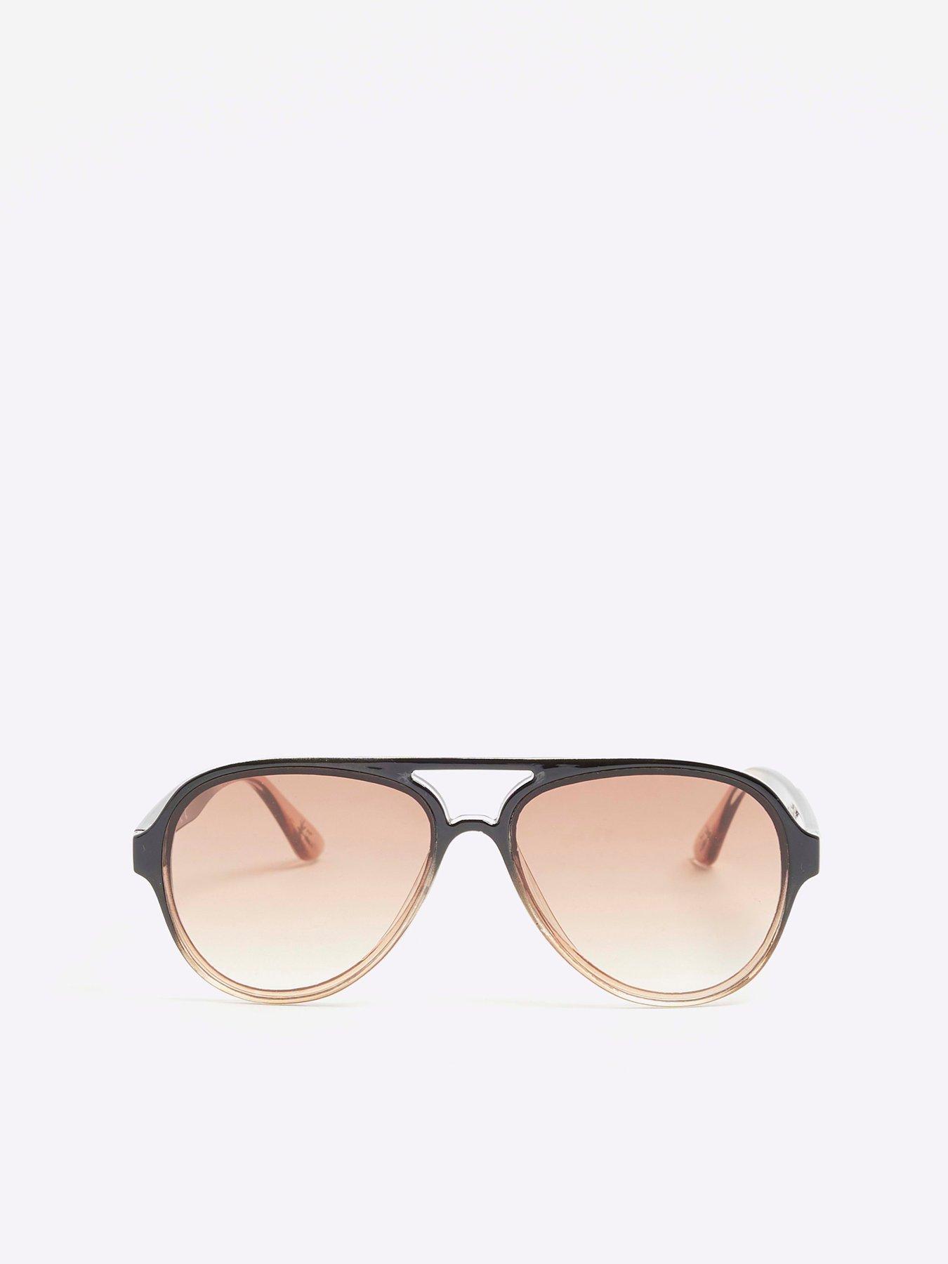  image of river-island-boys-ombre-aviator-sunglasses-black