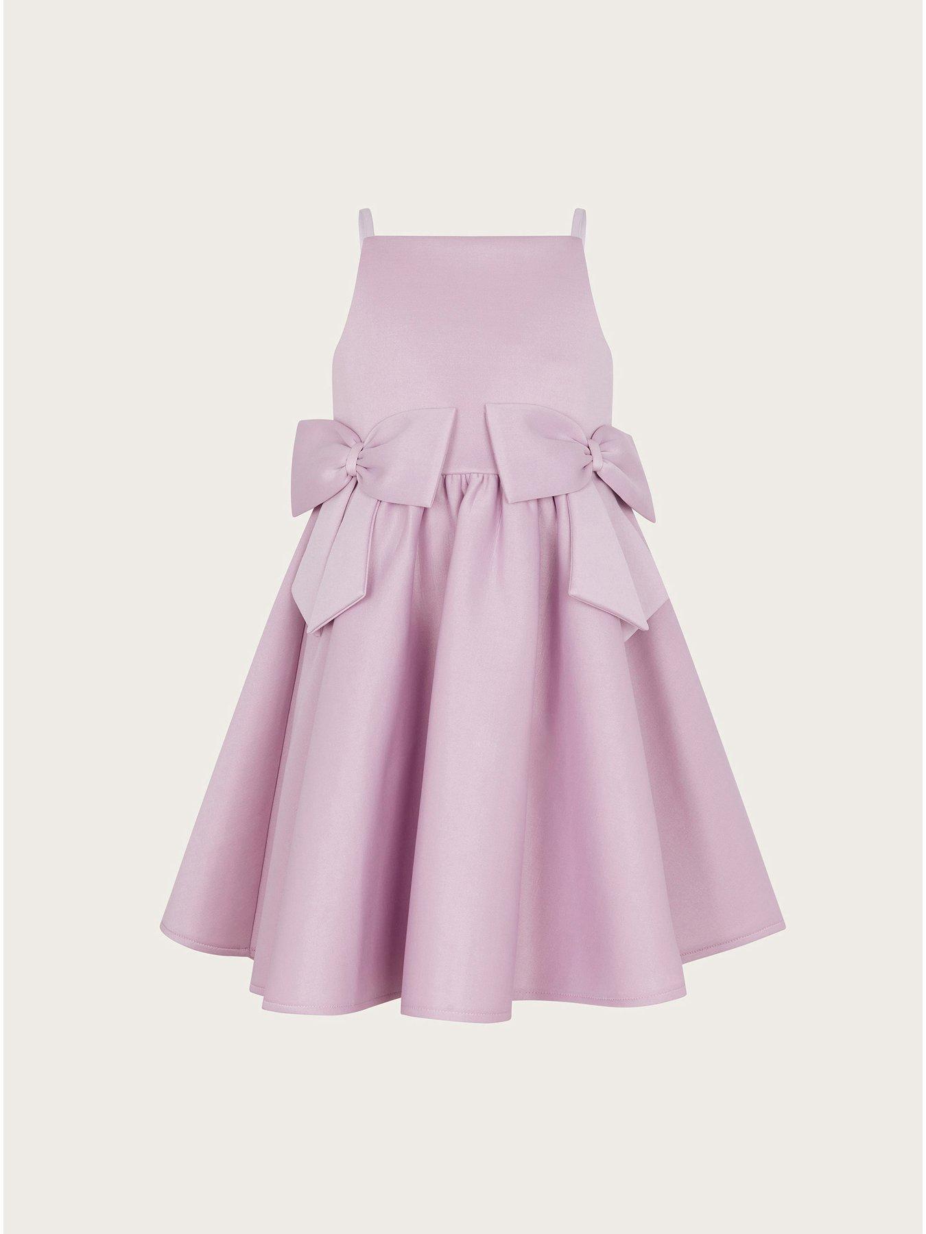  image of monsoon-girls-two-bow-scuba-dress-lilac