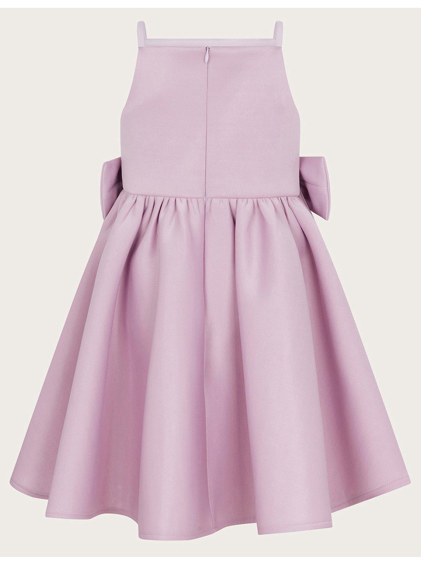  image of monsoon-girls-two-bow-scuba-dress-lilac