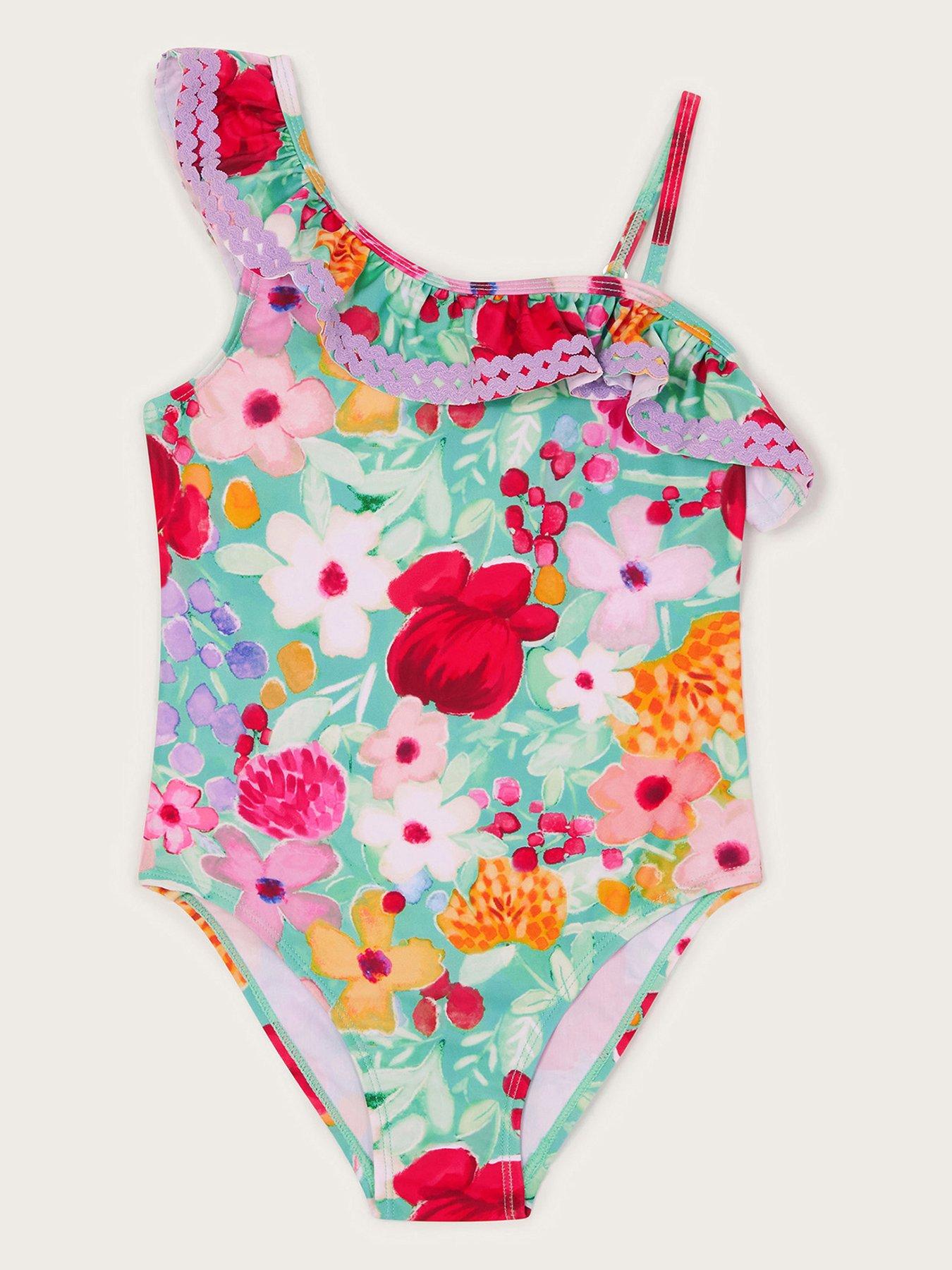 monsoon-girls-large-floral-asymmetrical-swimsuit-green