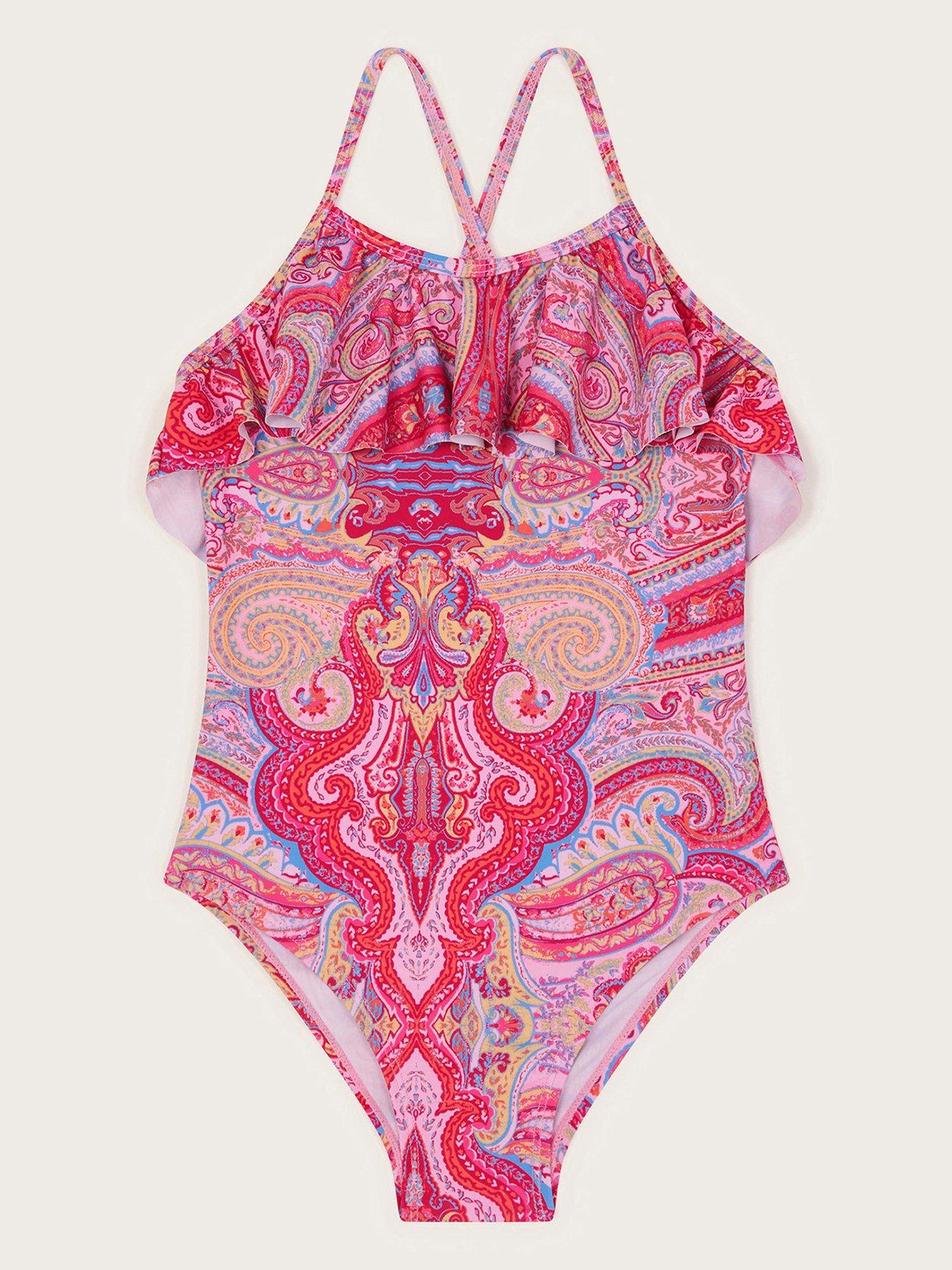 monsoon-girls-paisley-frill-swimsuit-orange