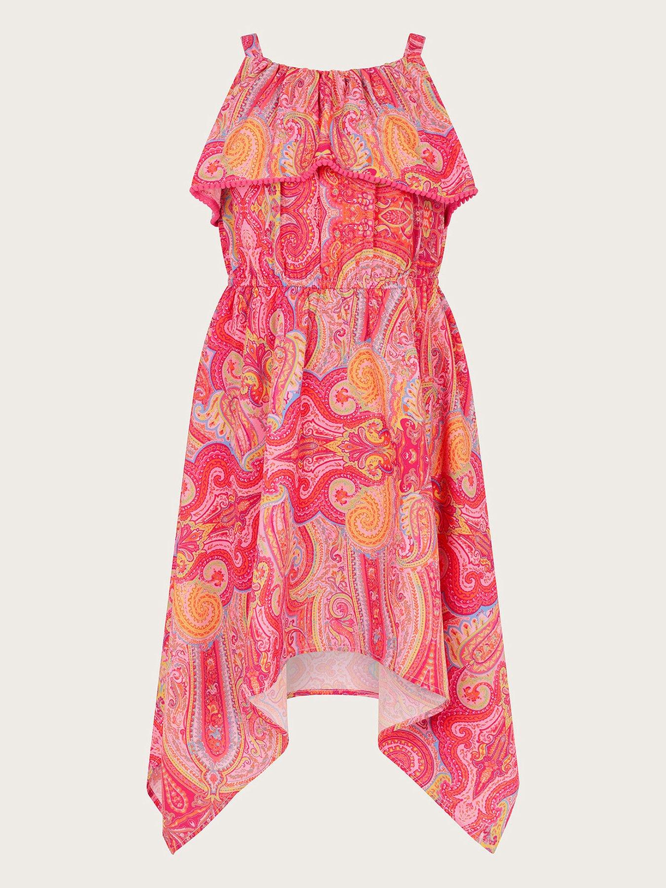 undefined Girls Paisley Midi Dress - Orange