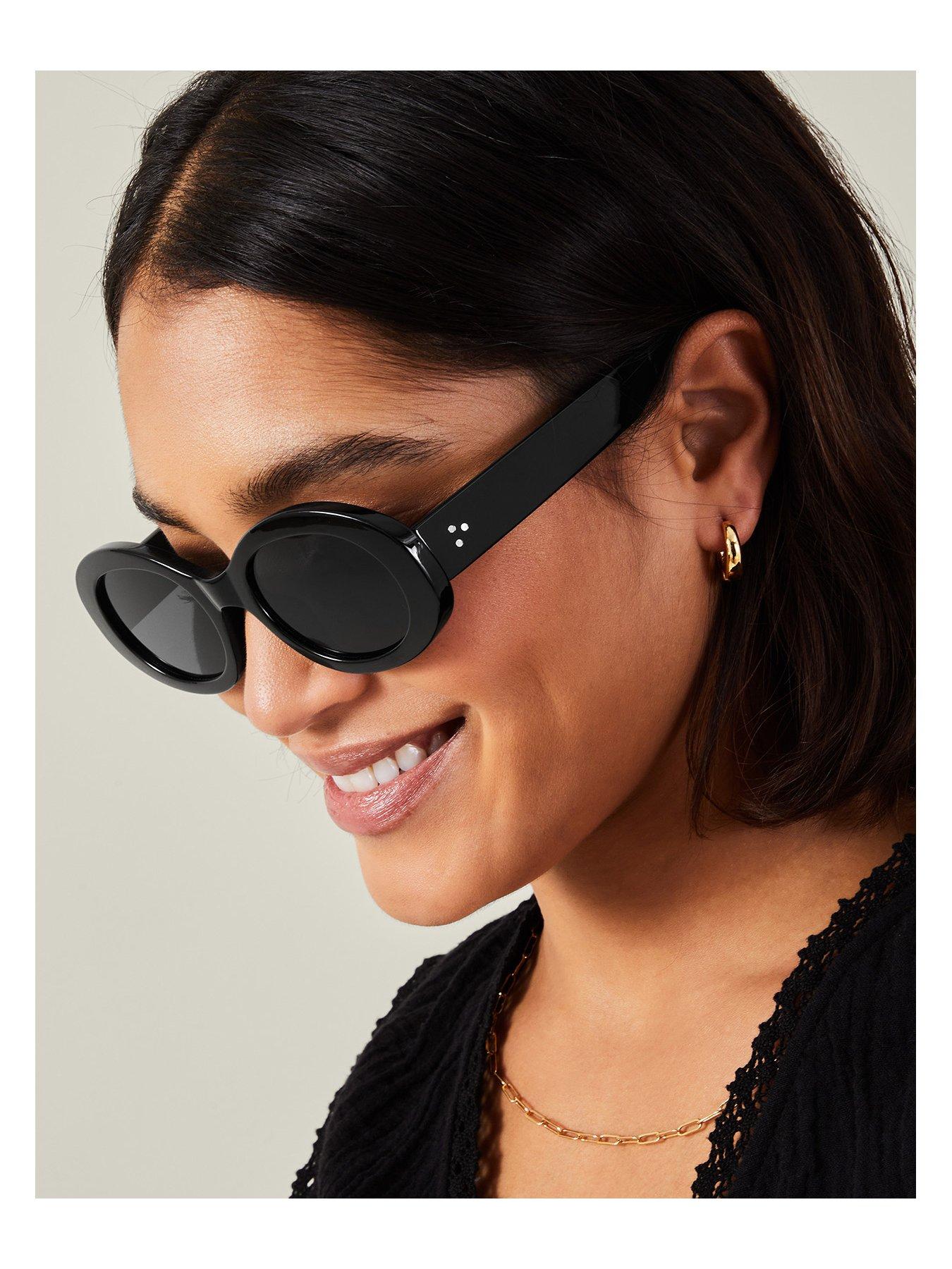  image of accessorize-solid-bubble-frame-sunglasses-black