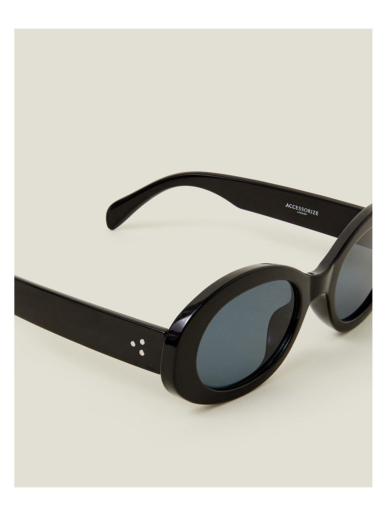  image of accessorize-solid-bubble-frame-sunglasses-black