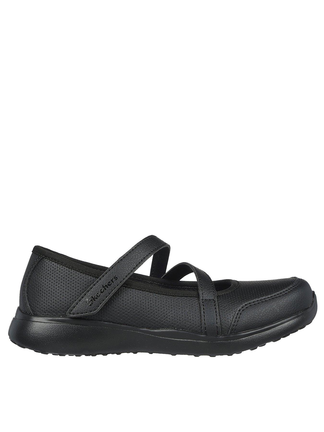 Skechers Kids Microstrides - School Bus Kicks Criss Cross Mary Jane Back To School Sneaker - Black