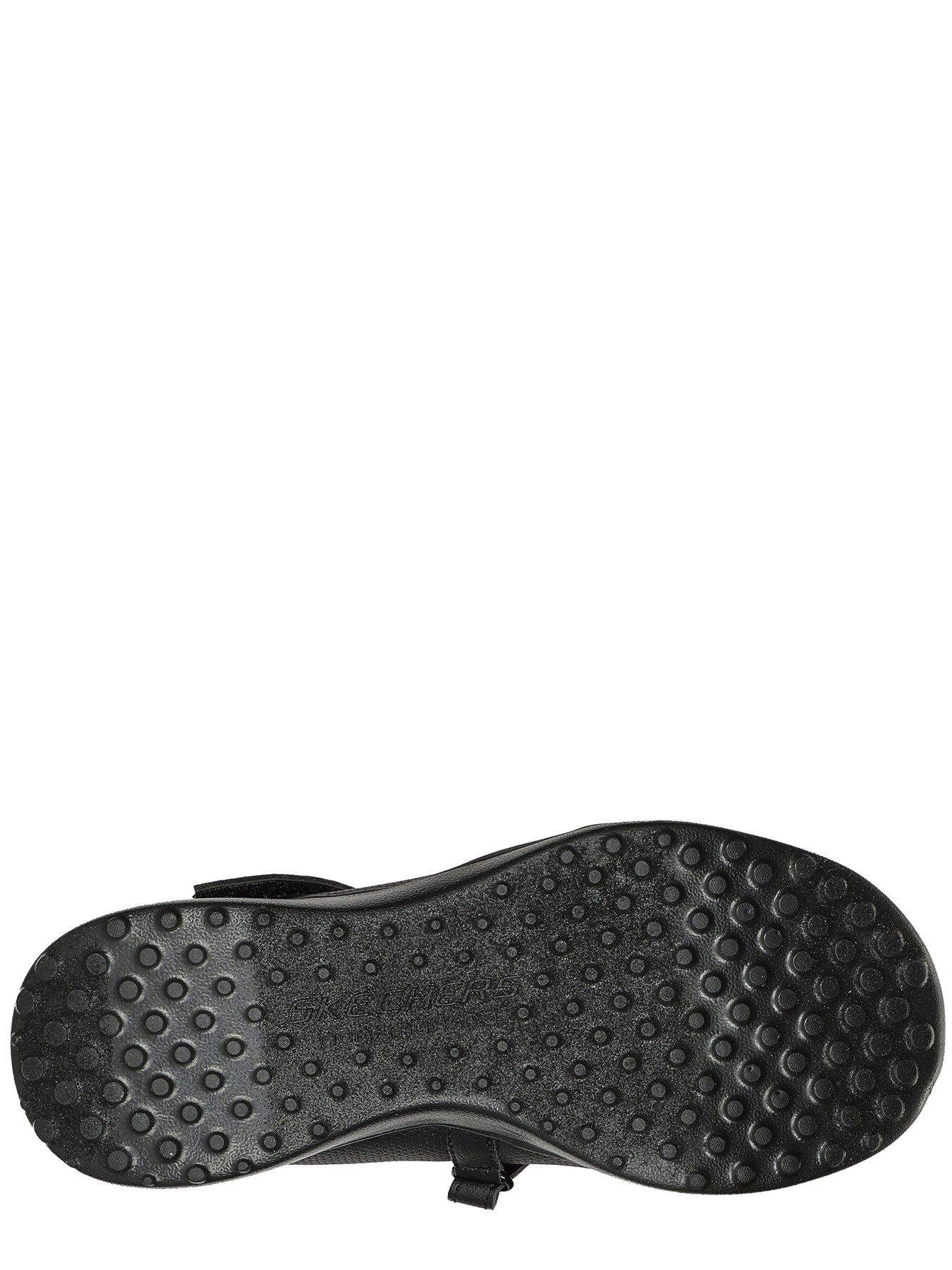 Image 4 of 5 of Skechers Kids Microstrides - School Bus Kicks Criss Cross Mary Jane Back To School Sneaker - Black