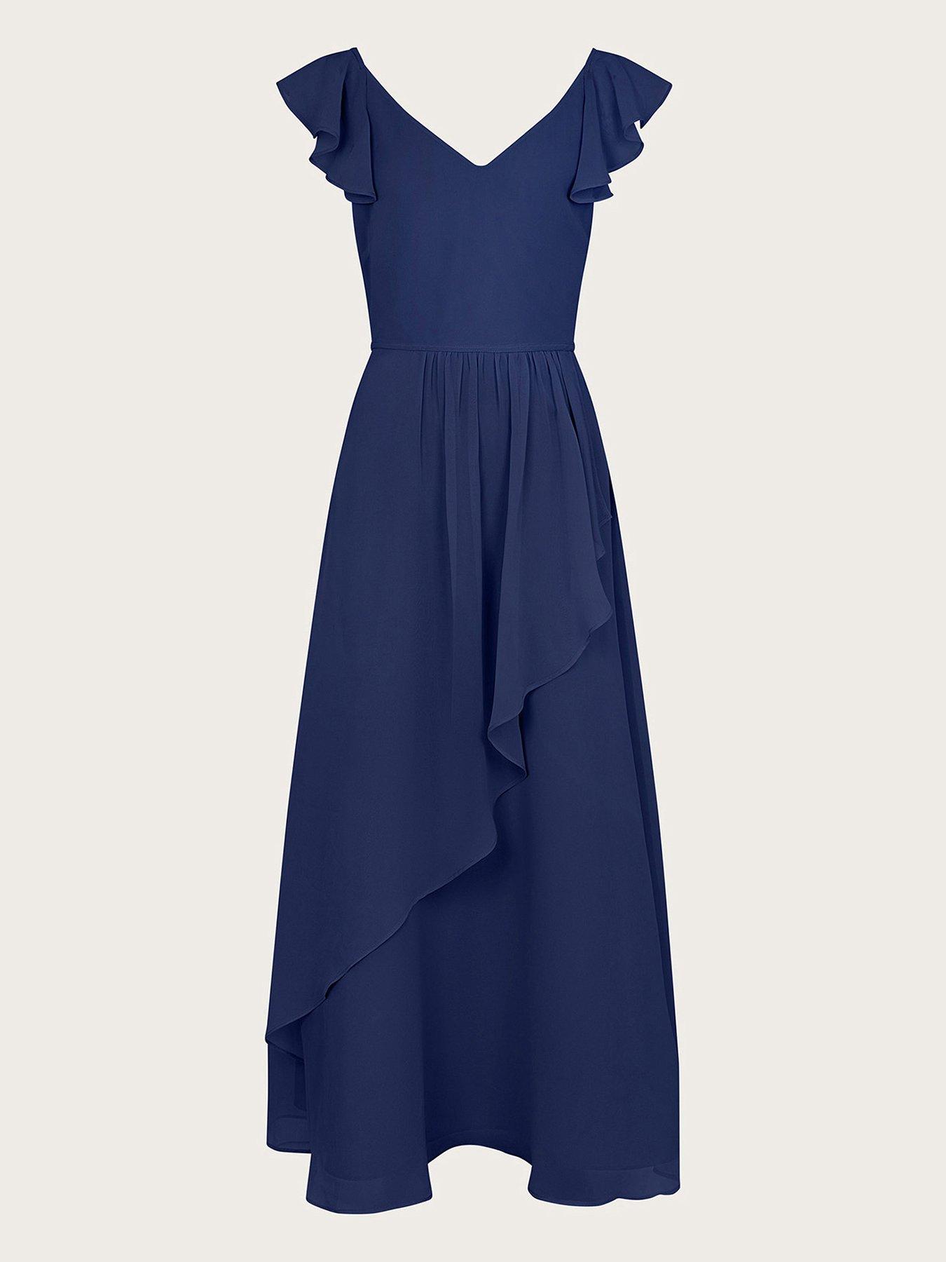 undefined Girls Indie Tie Back Prom Dress - Navy