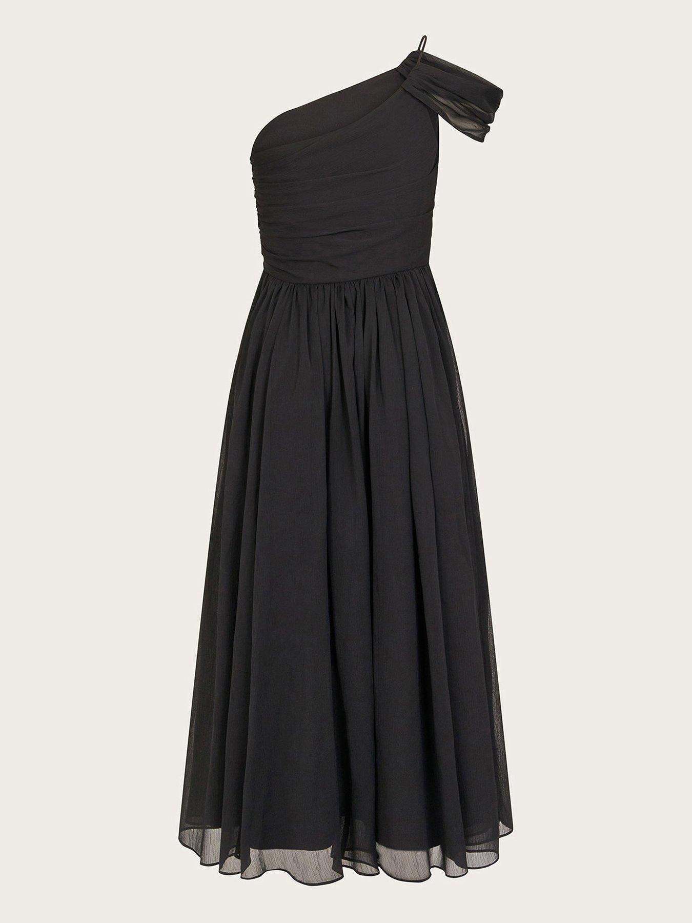 Image 3 of 4 of Monsoon Girls Texas One Shoulder Prom Dress - Black