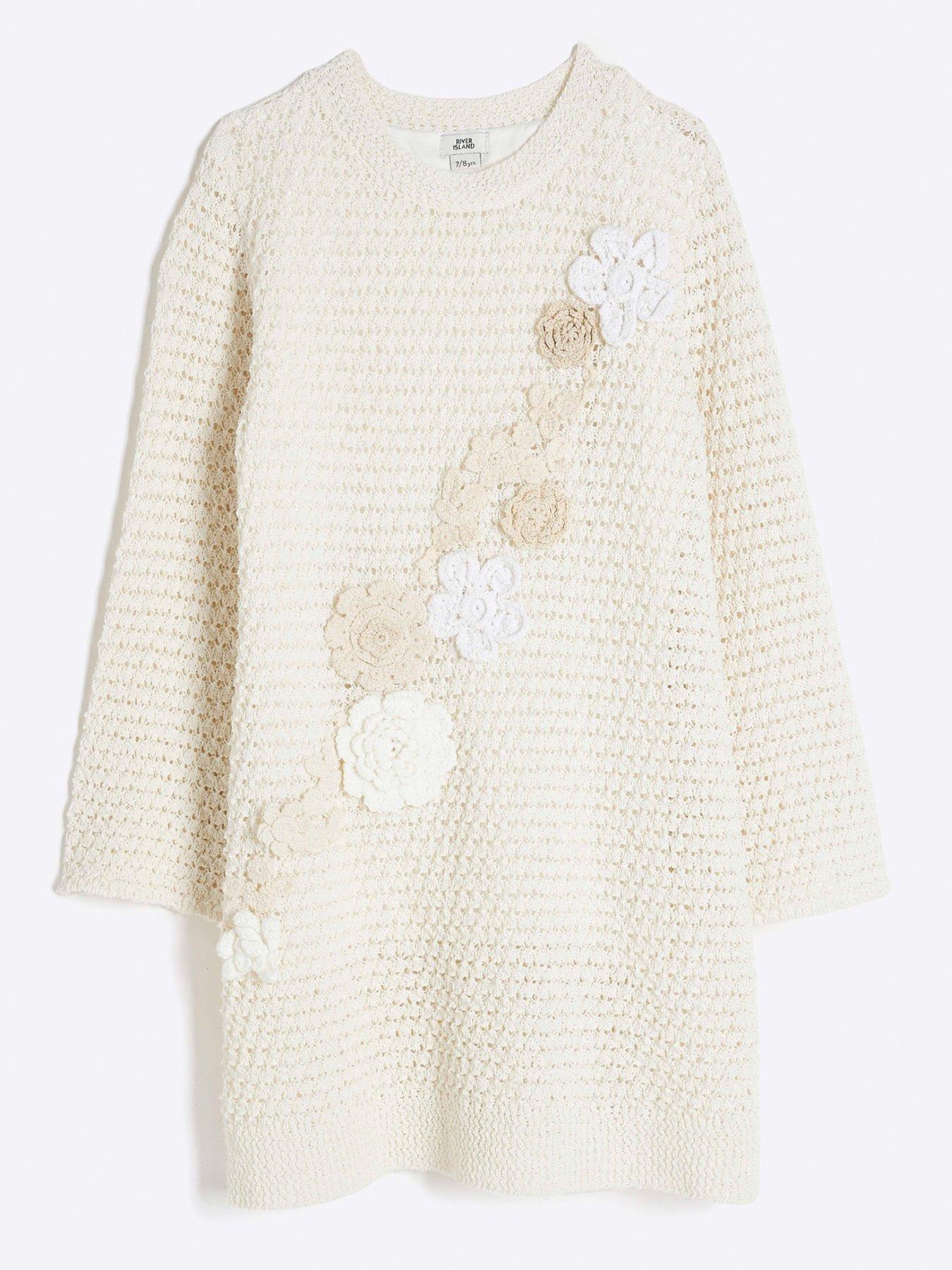 river-island-girls-crochet-3d-floral-dress-cream