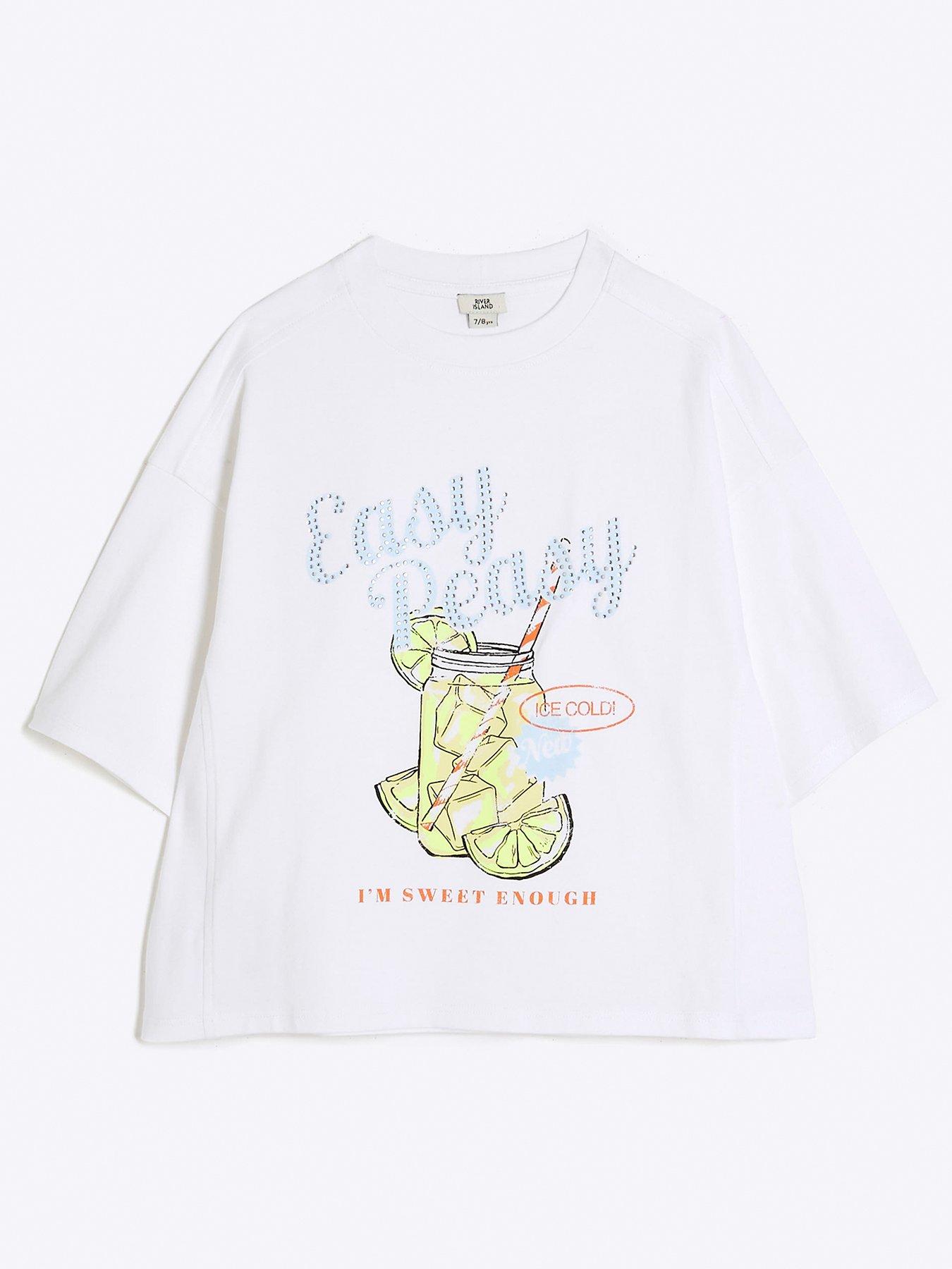 undefined Girls Easy Peasy T-Shirt - White