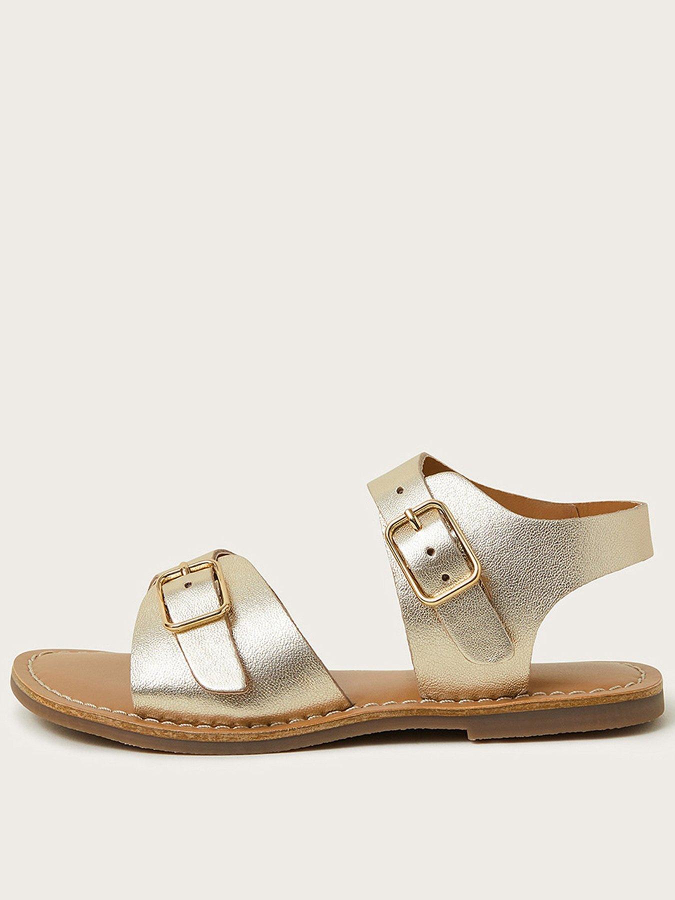 monsoon-girls-leather-sandals-gold