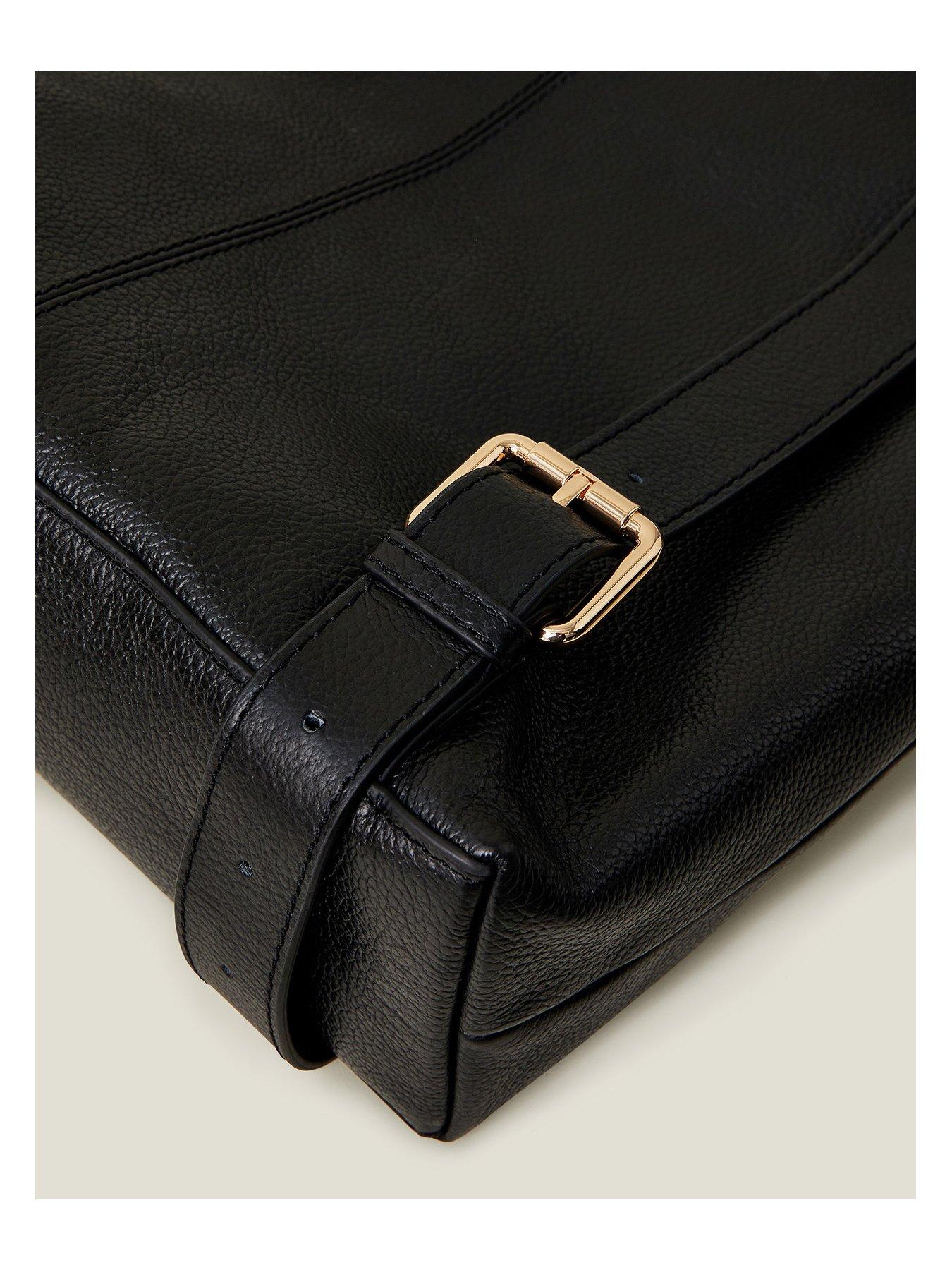  image of accessorize-leather-backpack-black
