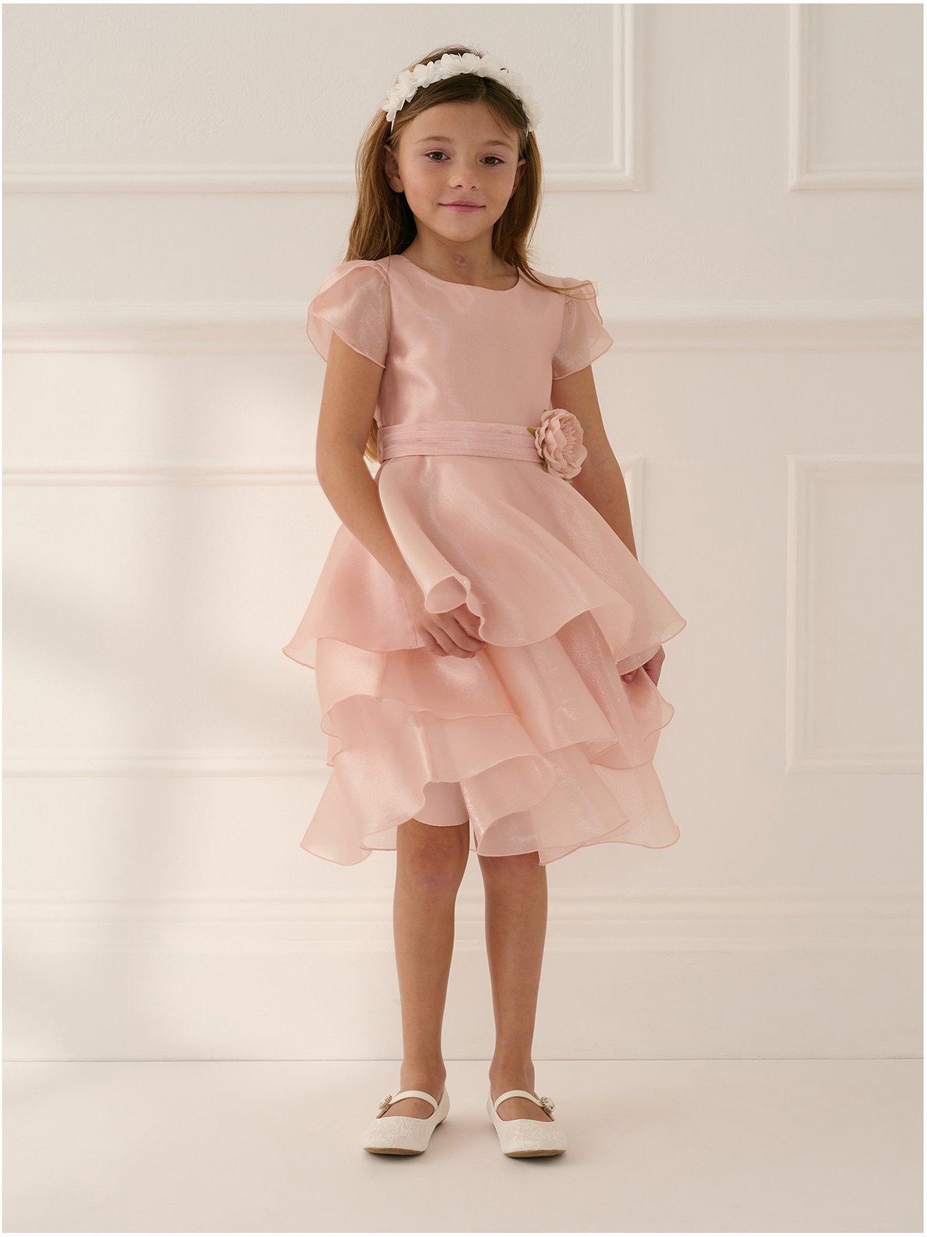 undefined Girls Olena Organza Dress - Pink