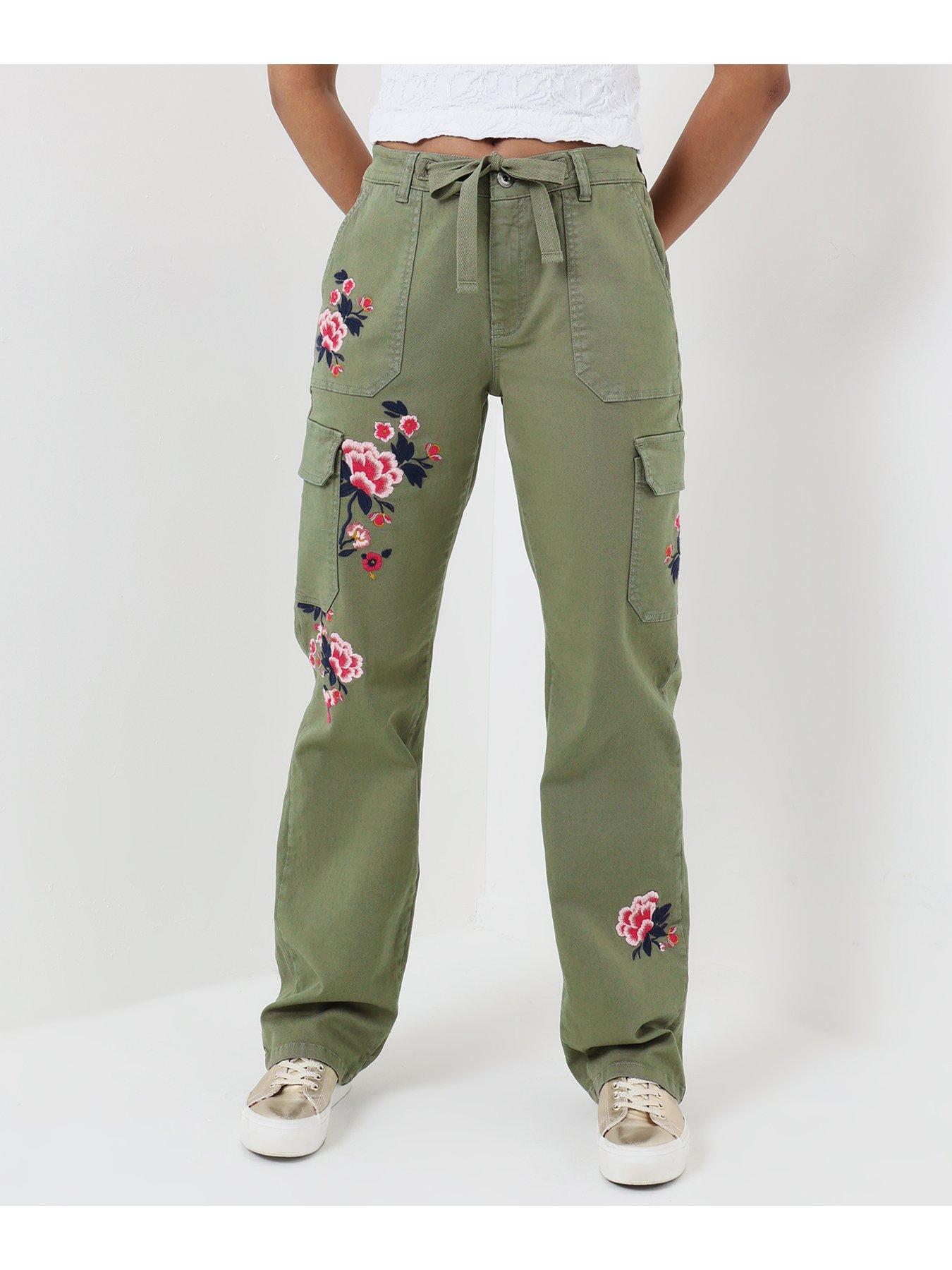 Image 2 of 5 of Joe Browns Patsy Embroidered Cargo Pants - Khaki