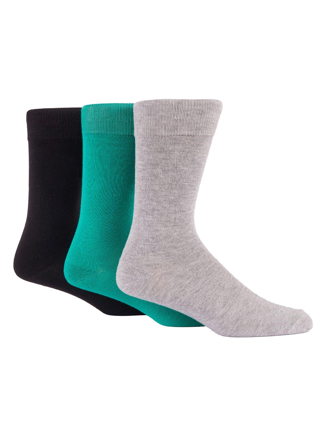 undefined 3 Pack Bamboo Crew Socks - Multi