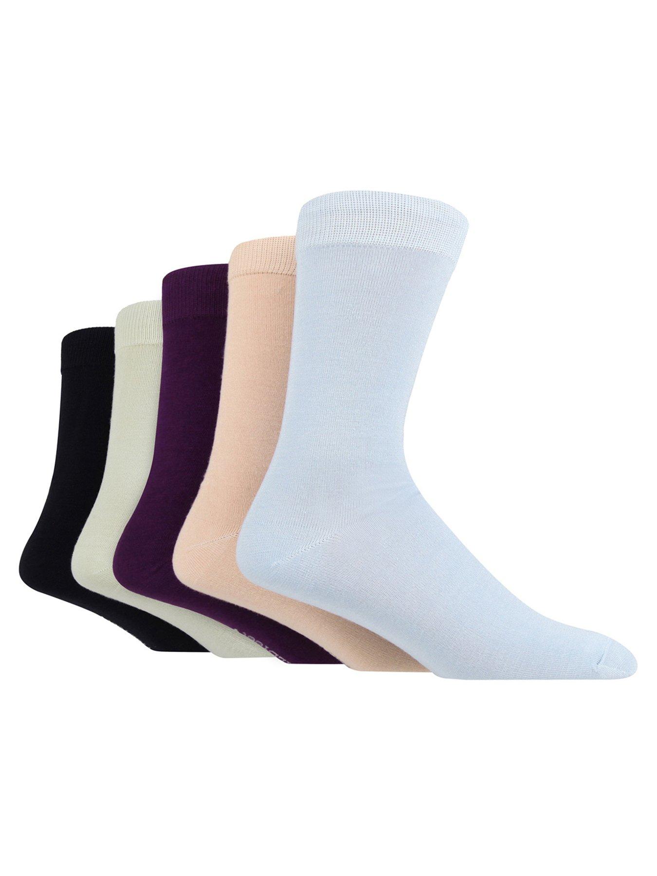 undefined 5 Pack Bamboo Crew Socks - Multi