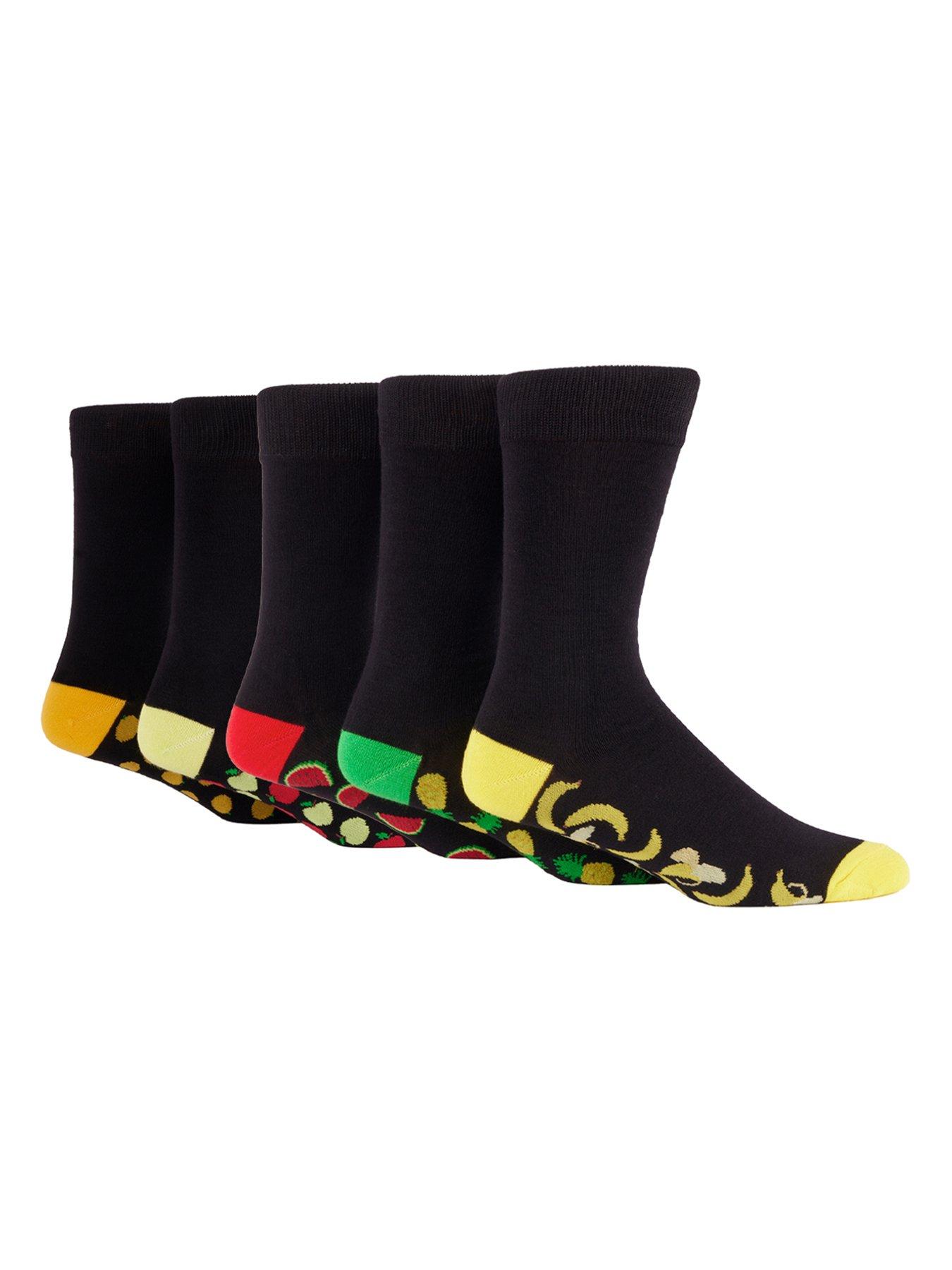undefined 5 Pack Bamboo Crew Socks - Black