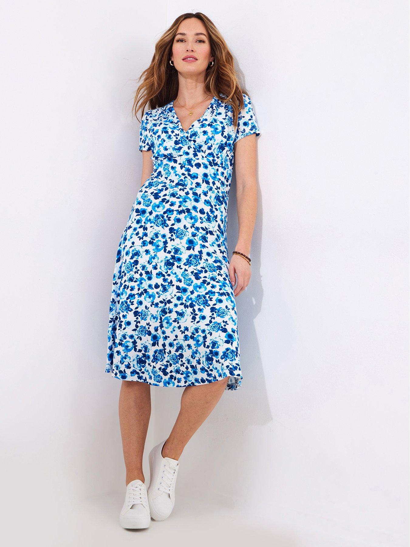 joe browns blue floral dress Buy Joe Browns Blue Petite Floral Printed Woven Halterneck Dress from Next  USA
