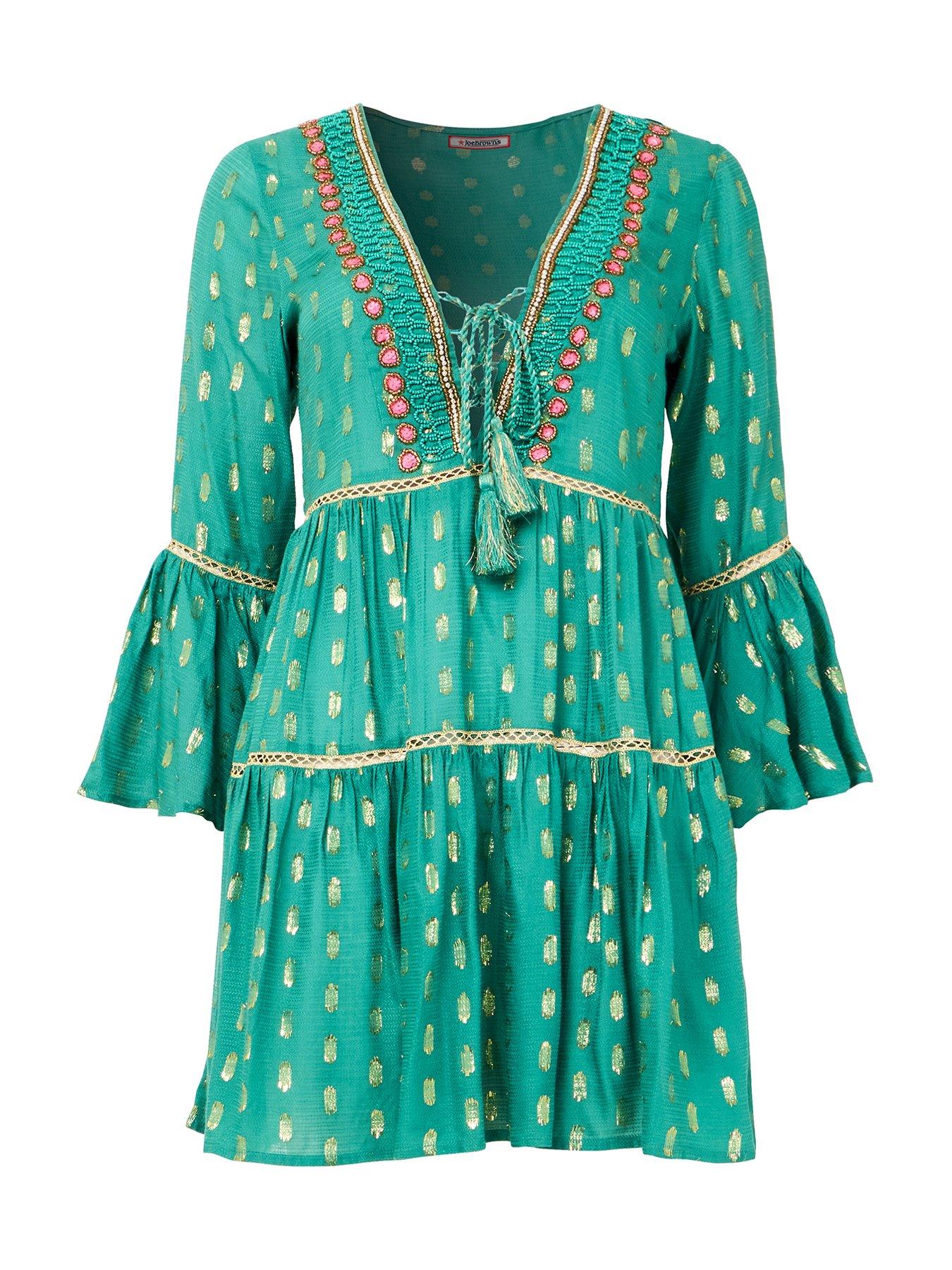 green emerald velvet dress Joe Browns WE943 Green Mia Shirred Jersey Dress  Experience Boutique