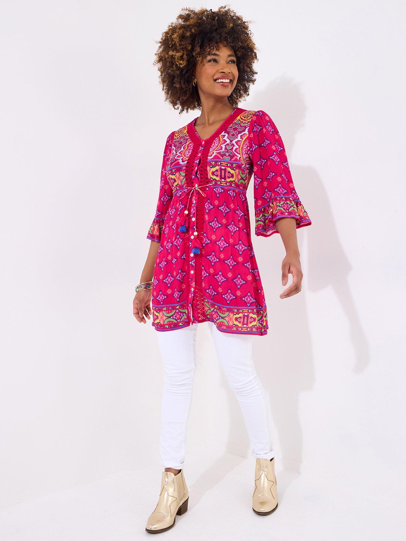  image of joe-browns-ultimate-boho-tunic-pink