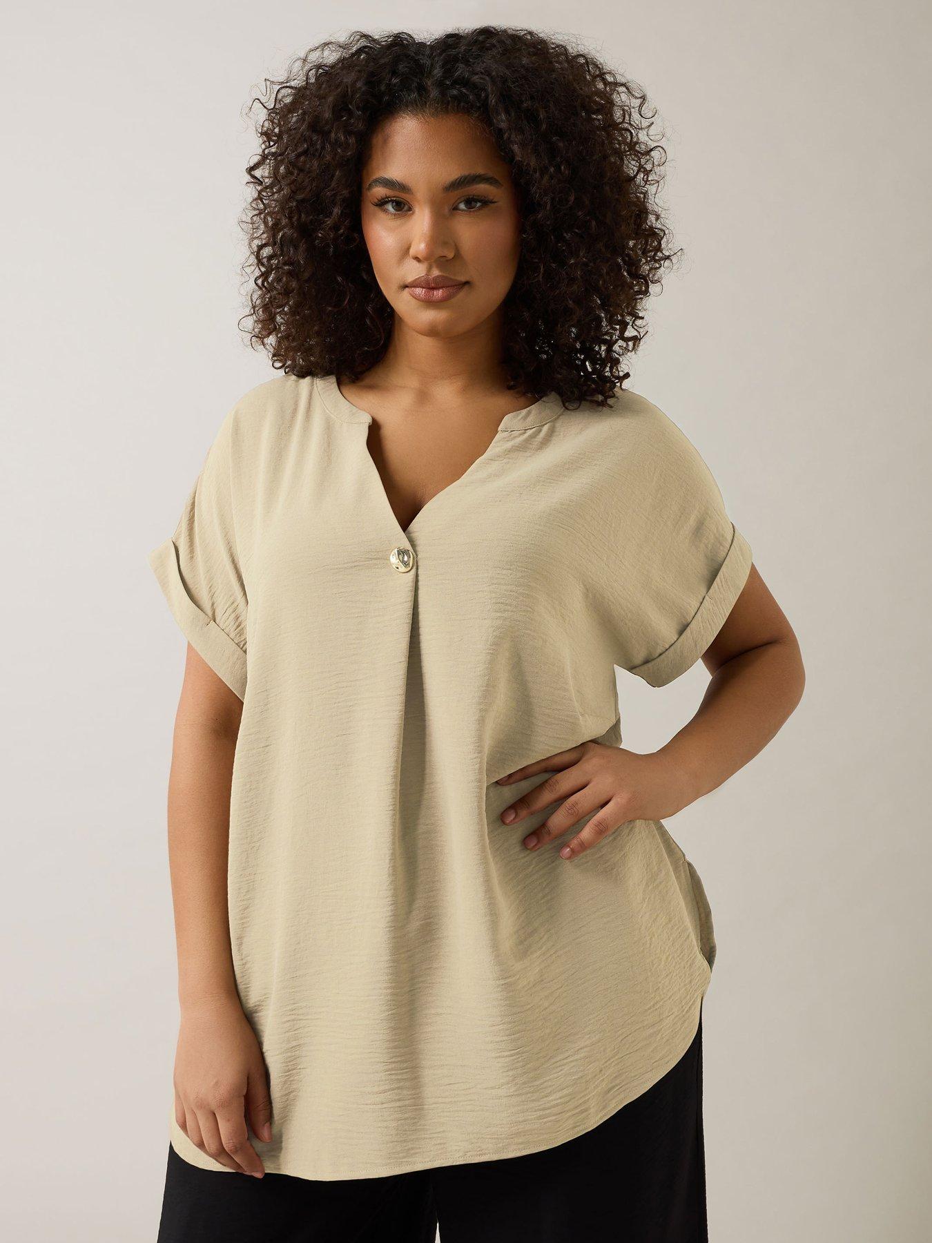 undefined Button Detail Blouse